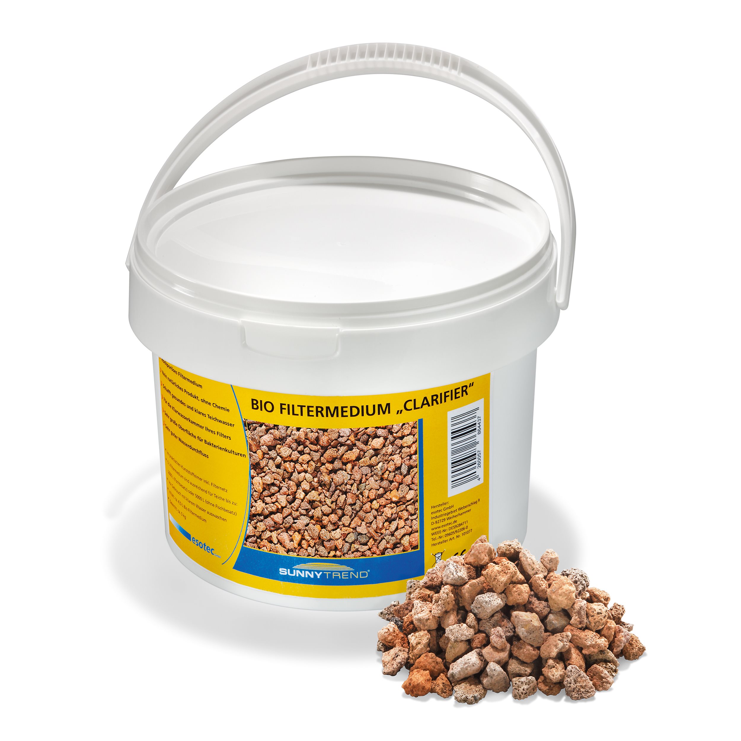 Bio-Filtermedium ca. 4,5 l im Eimer mit Netzbeutel