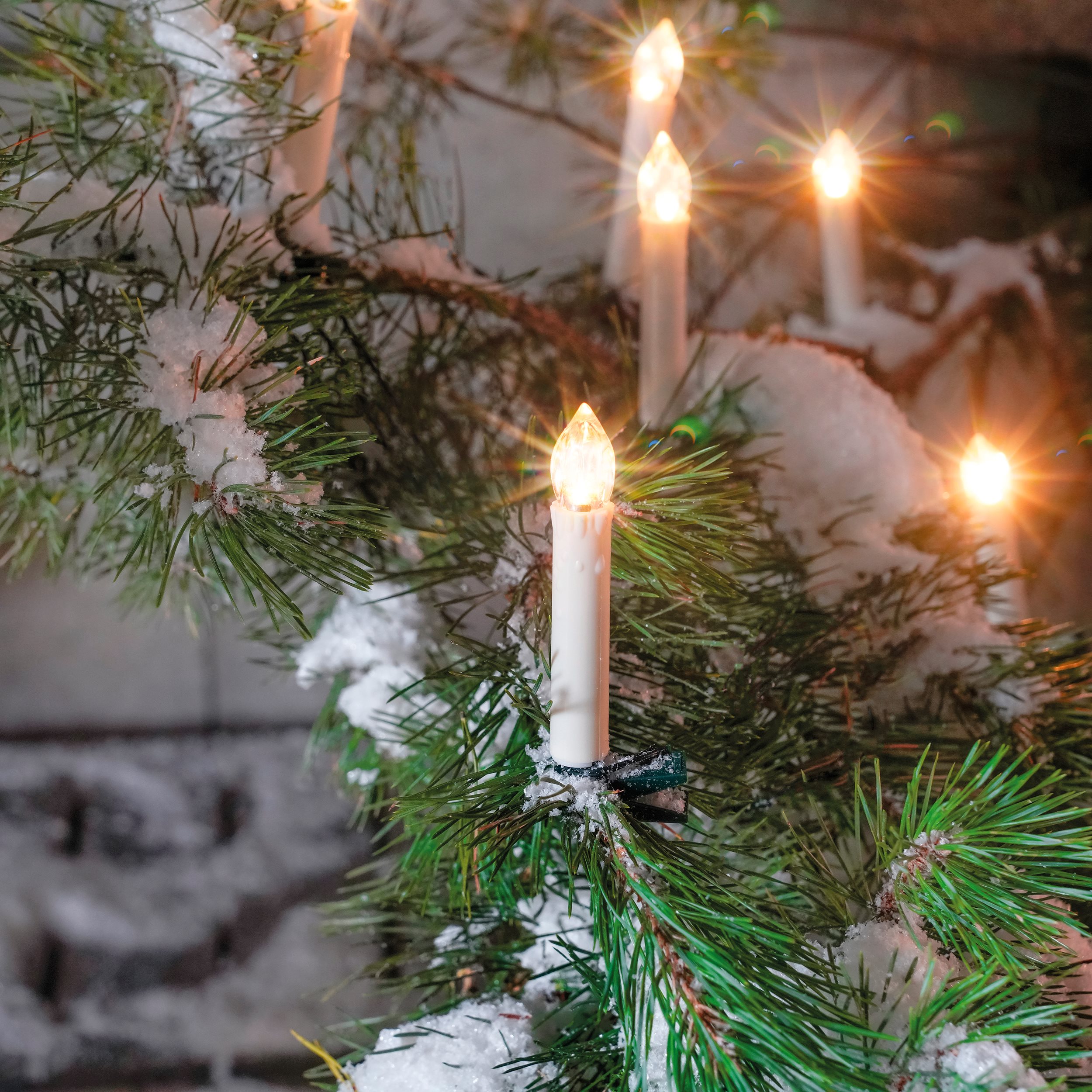 Solar Weihnachtsbaum Lichterkette mit 20 Kerzen