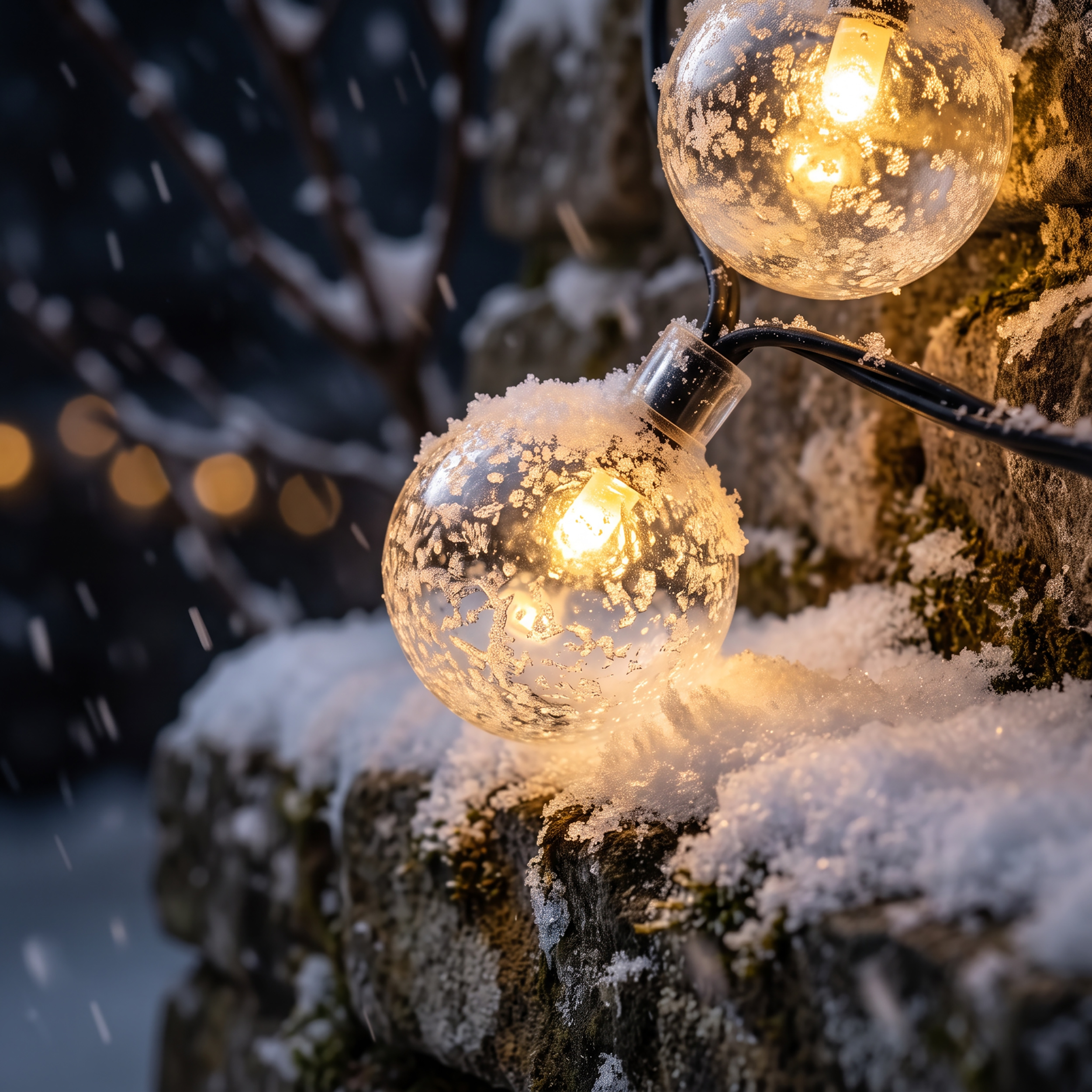 Solar Lichterkette BubbleBalls mit 30 warmweißen LEDs