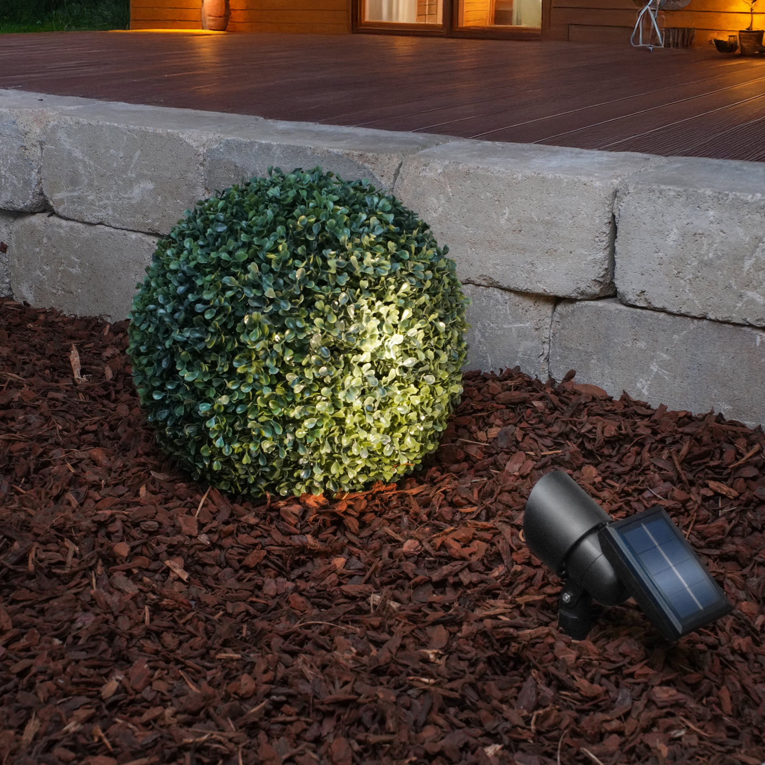 Solar LED-Bodenstrahler Spoti 30 warmweiß