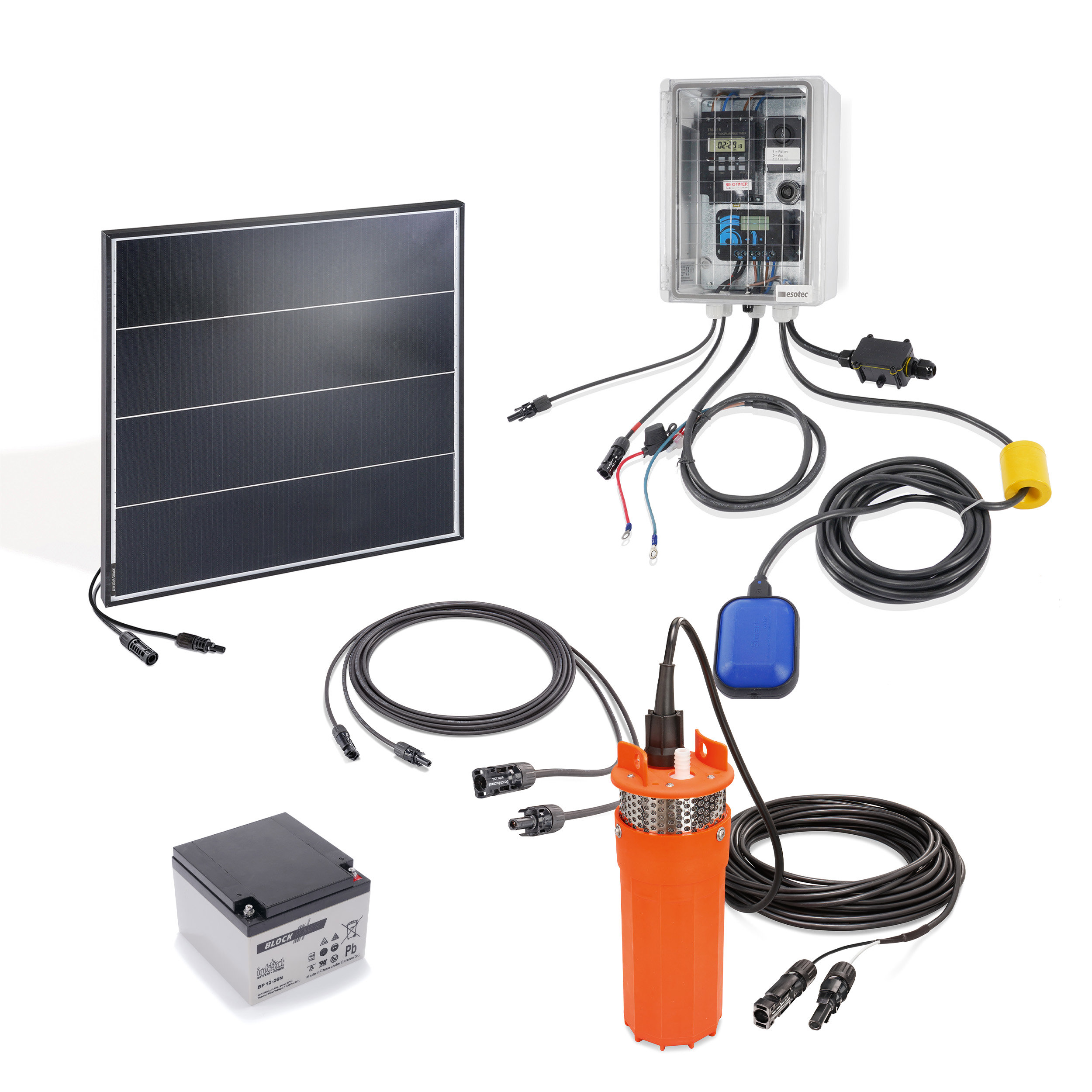 Solar Wasserfass Nachfüllautomatik aus Wasserbrunnen bis 30 m Tiefe