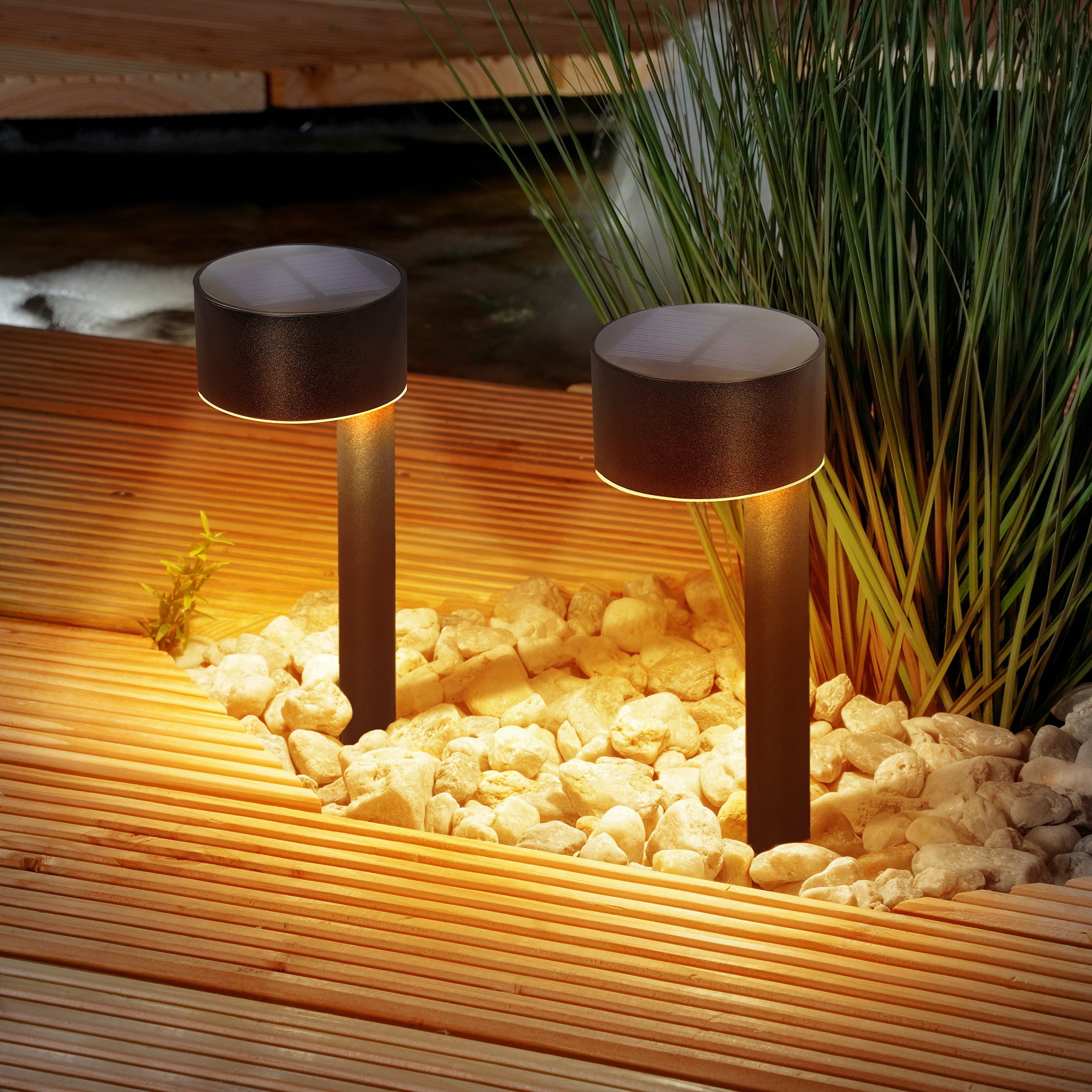 Solar Wegmarkierer Josie 30 im 2 er Set bernsteinfarben