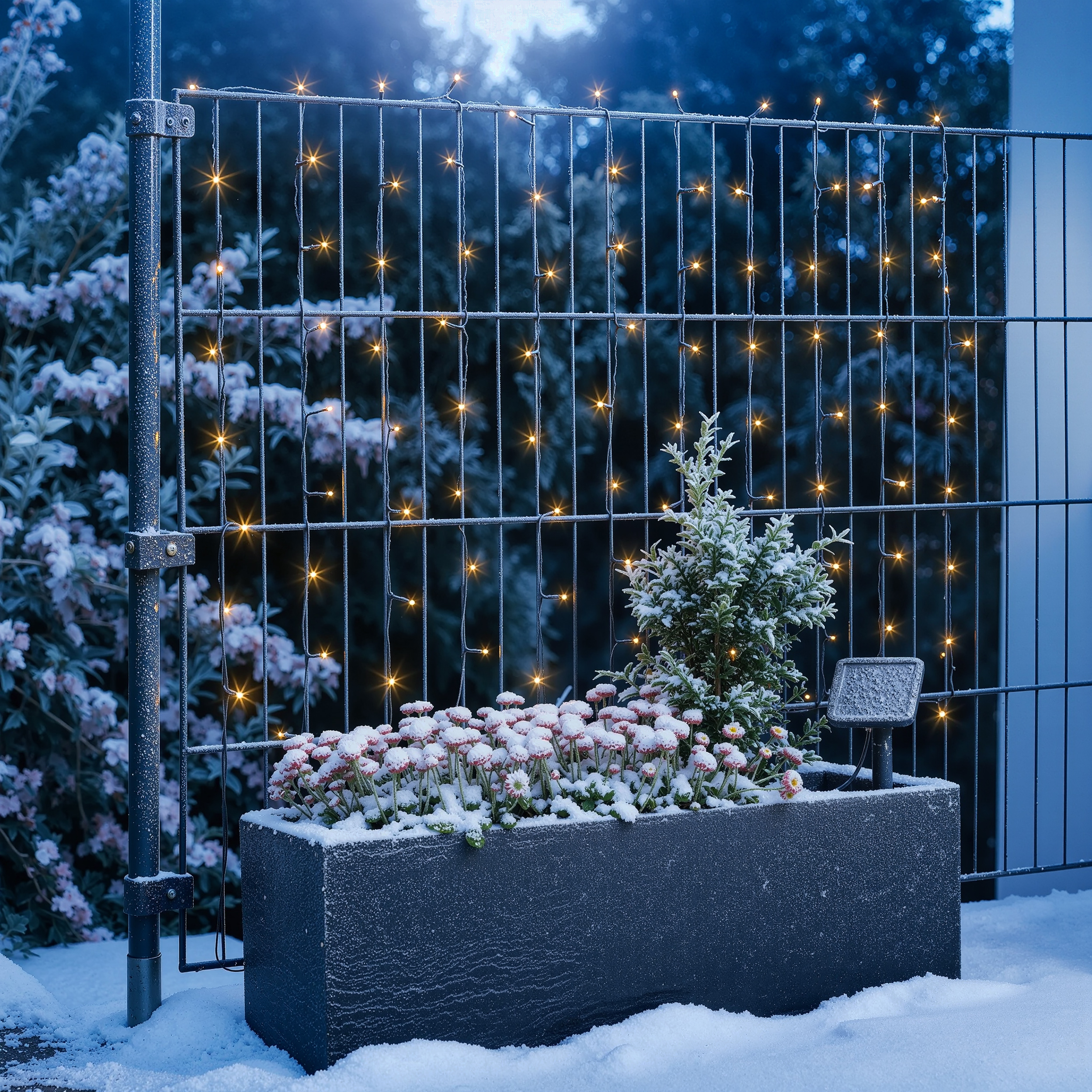 Solar Lichterkette mit 100 warmweißen LEDs