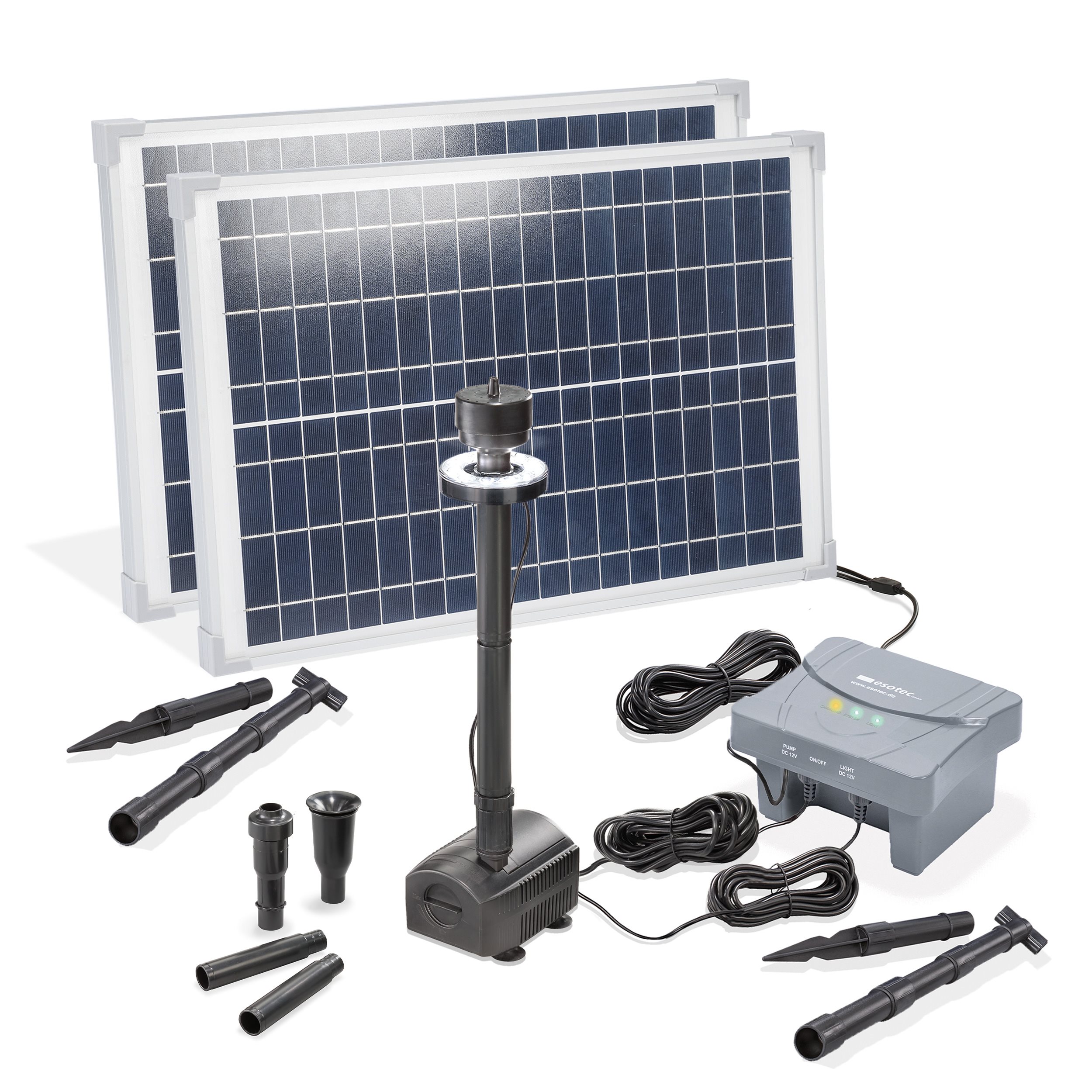 Solar Teichpumpenset 50/1400 mit 7,8 Ah LiFePO4 Akkuspeicher