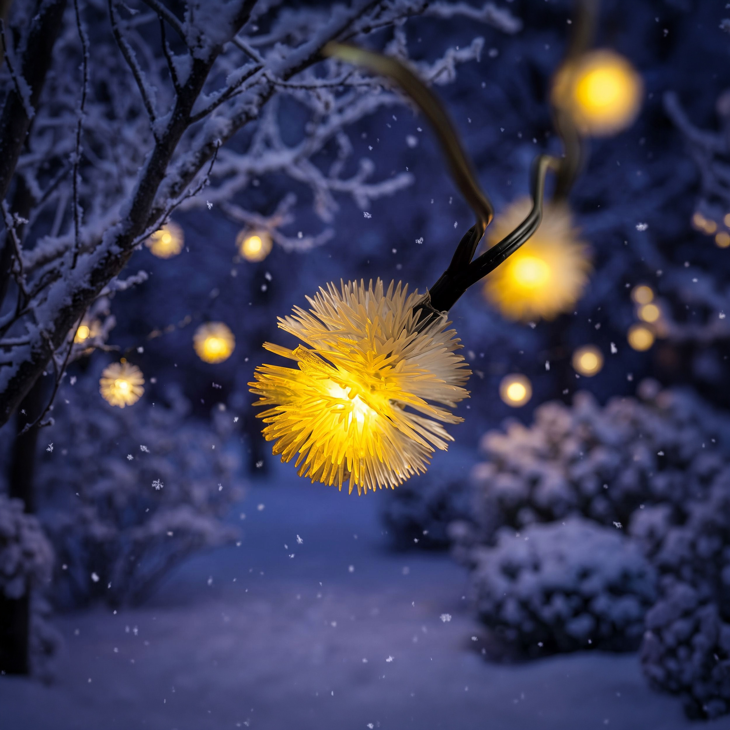 Solar Deko-Lichterkette mit 30 Pusteblumen