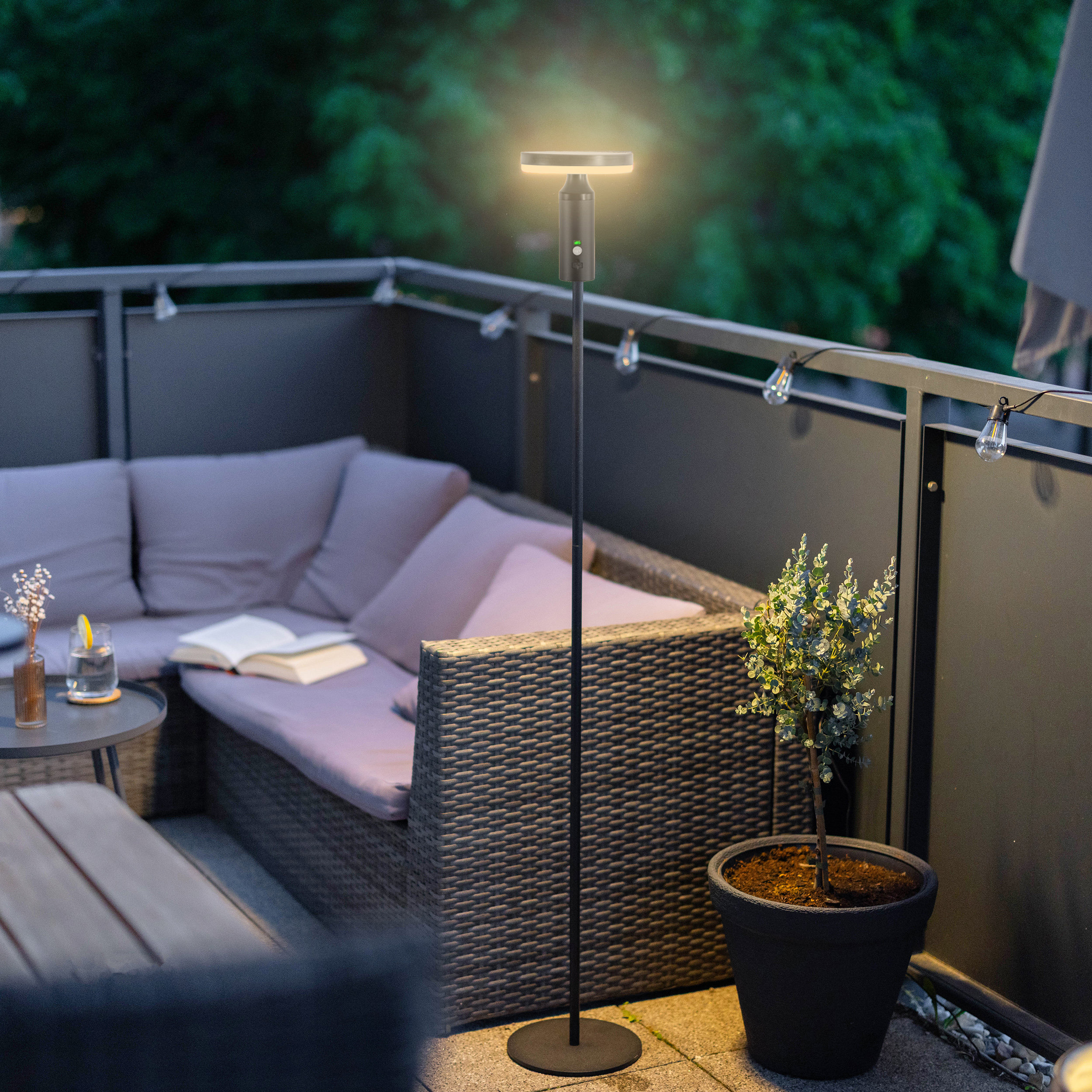 Solar Stand- und Leseleuchte Aliano 137 cm, dimmbar