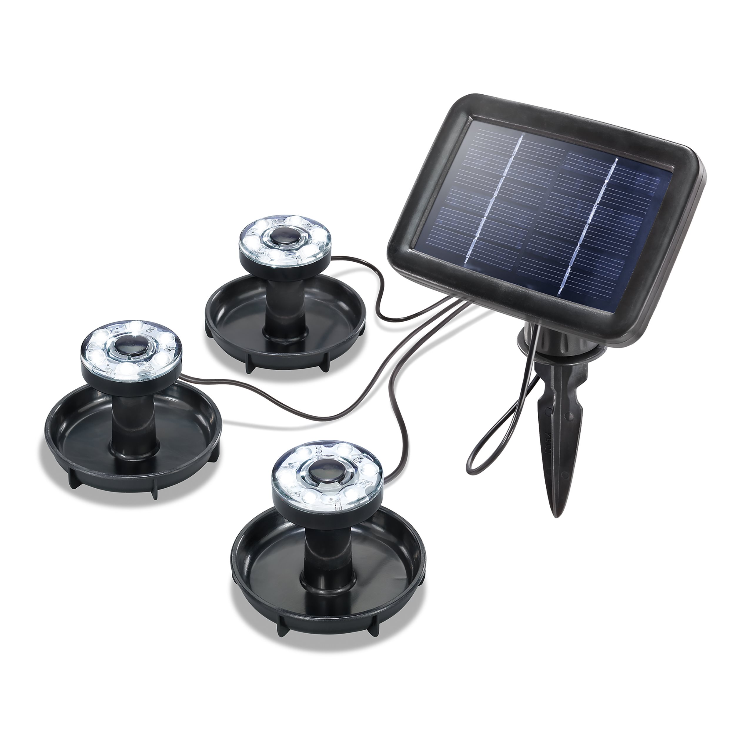 3er-Set Solar Unterwasserleuchten Splash, 15 lm kaltweiß