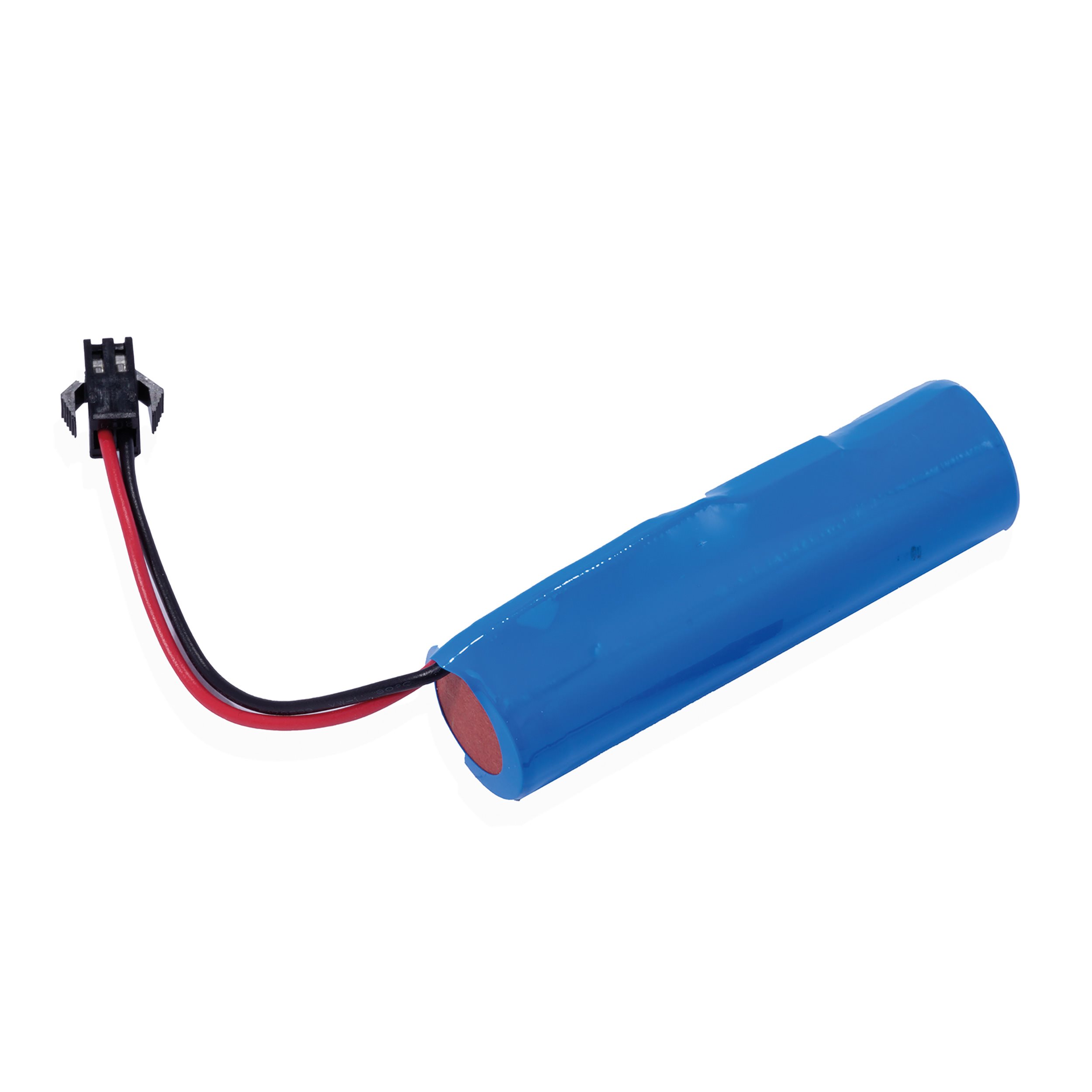 Akku Li-Ion 3,7 V 2000 mAh - Baugröße 18650 mit Stecker schwarz