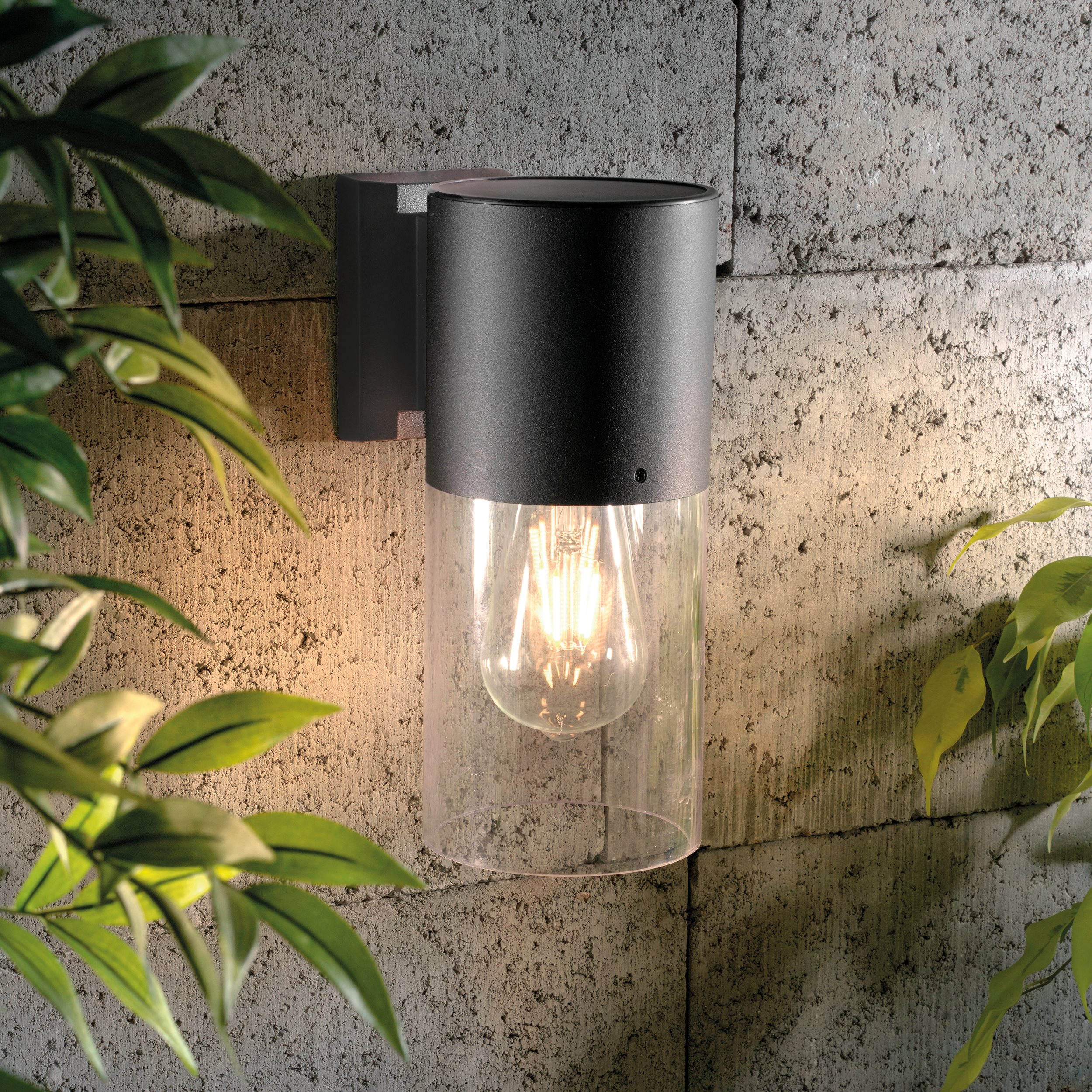 Solar Wandleuchte Viola mit LED-Glühbirne