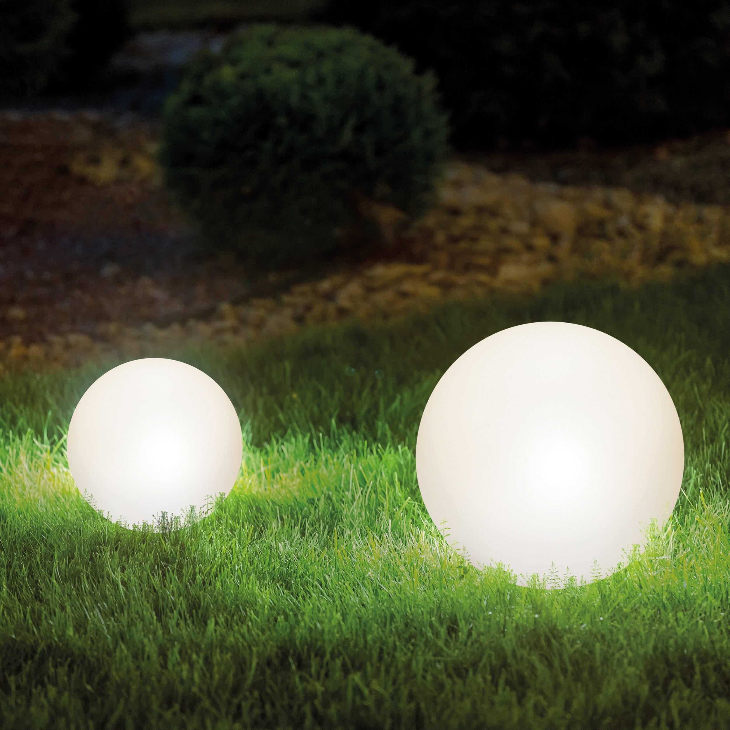 Solarkugeln Siena im 2er-Set - ⌀ 20 und 30 cm