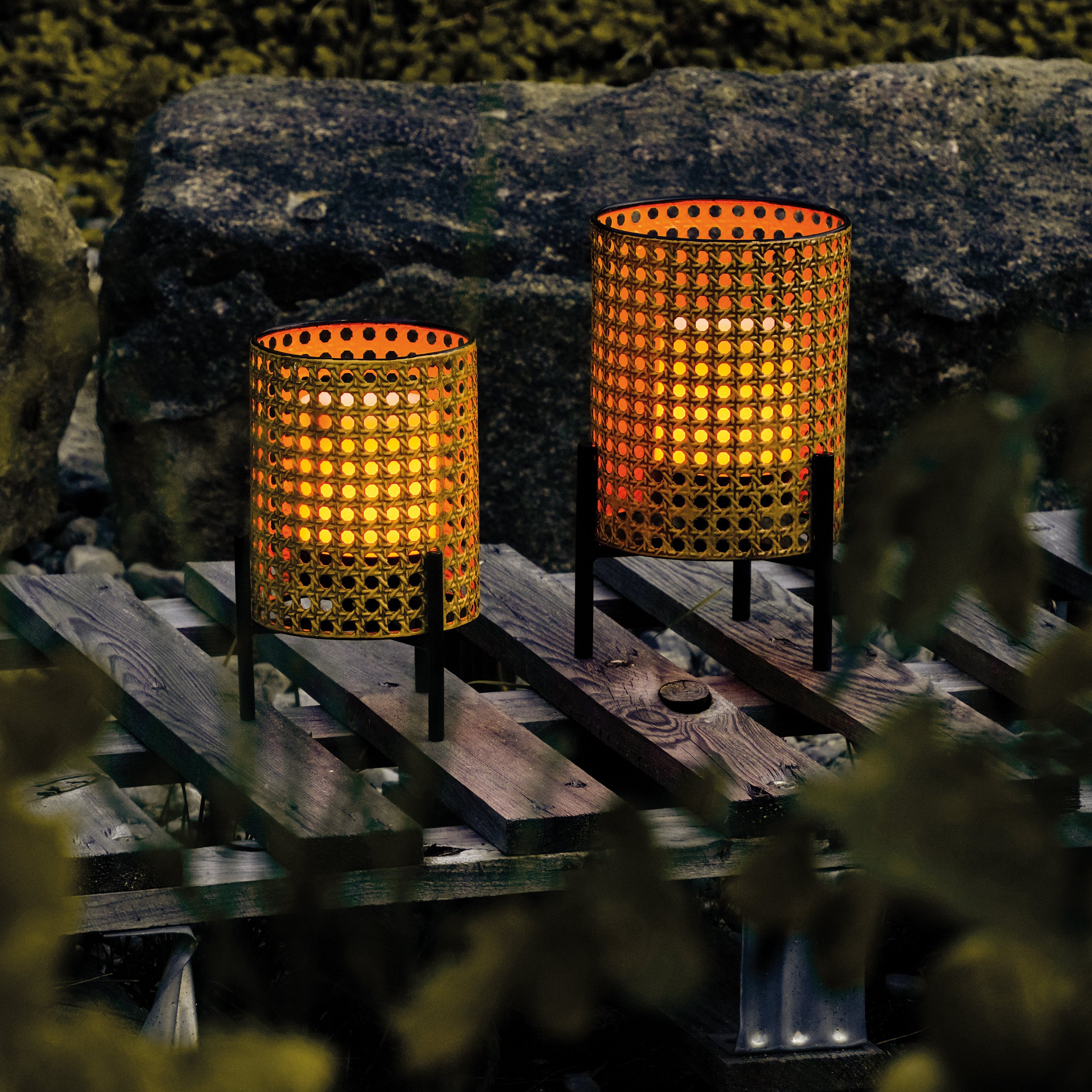 Dekorative Solar Dekoleuchten Samoa im 2er-Set
