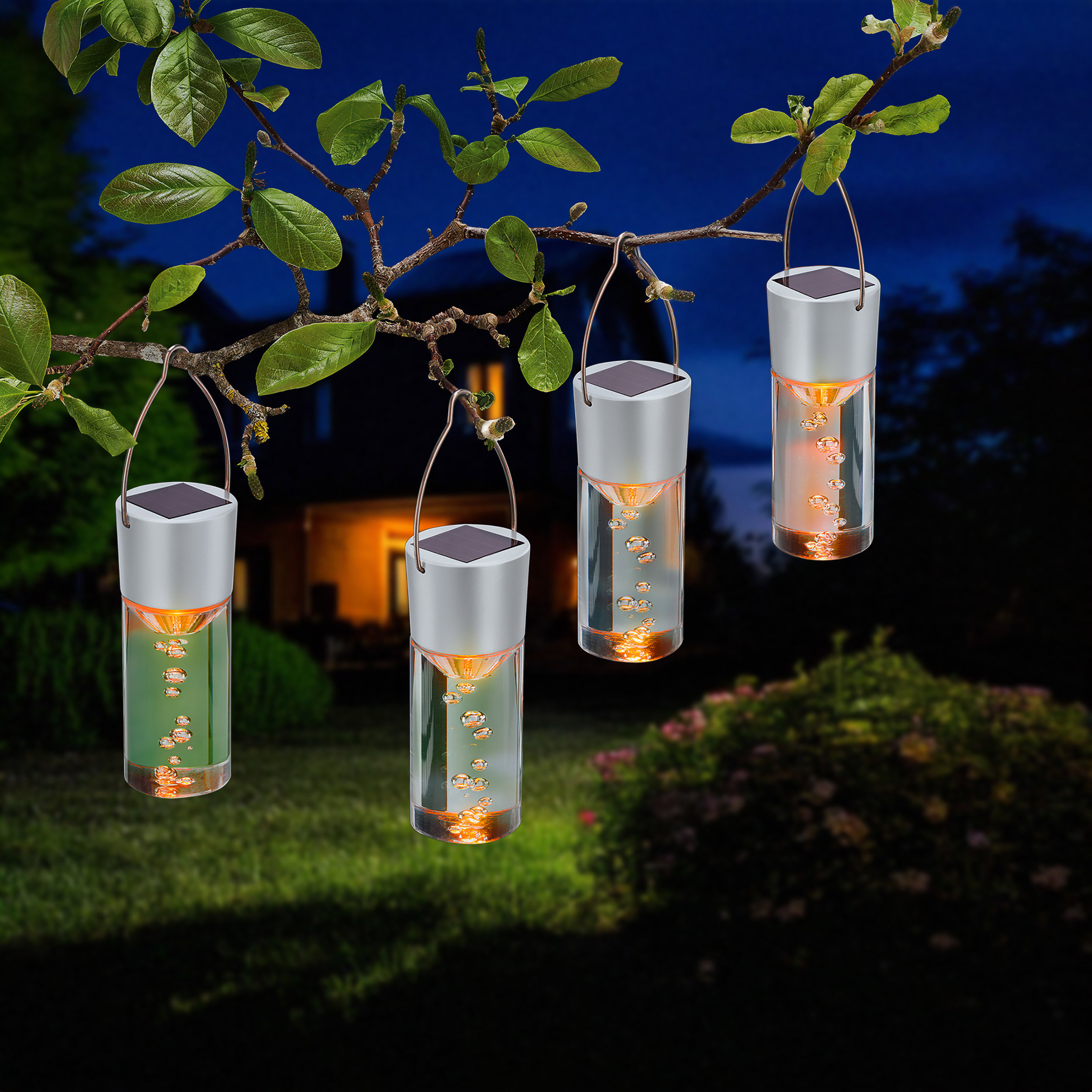 Moderne Hängeleuchten Smart Sticks im 4er Set bernsteinfarben