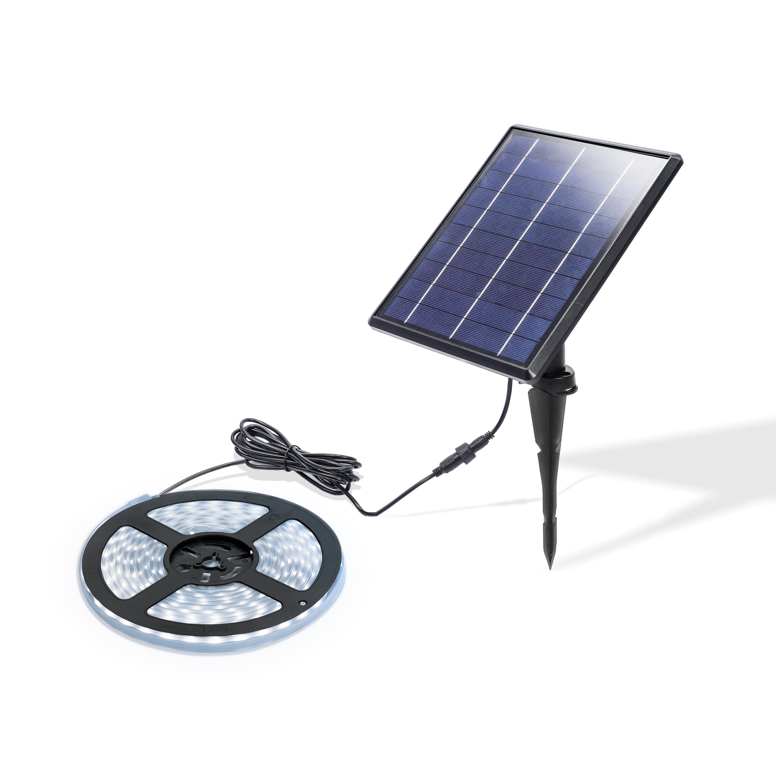 Solar LED-Lichterband mit 300 kaltweißen LEDs