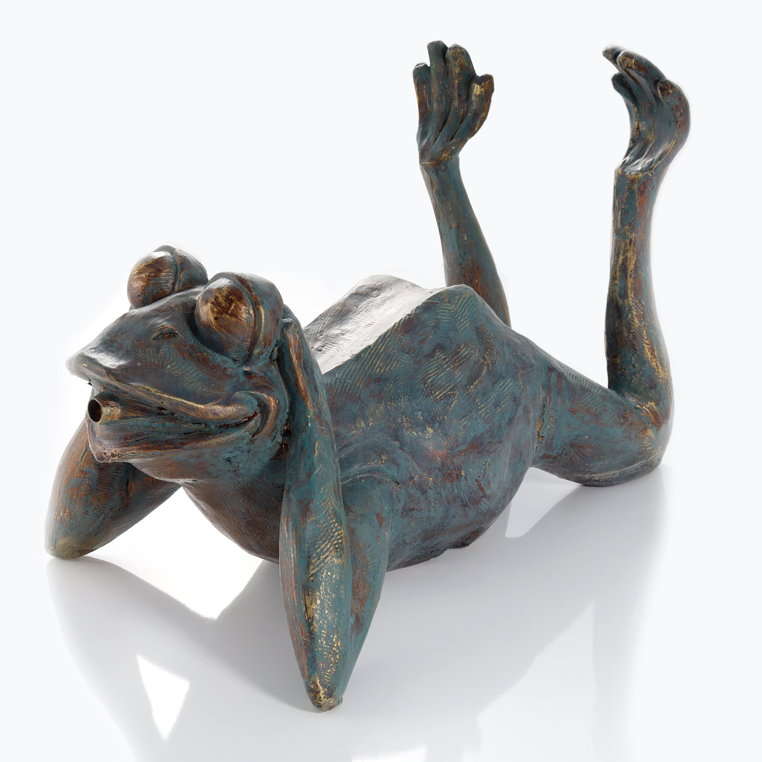 Wasserspeier-Figur liegender Frosch