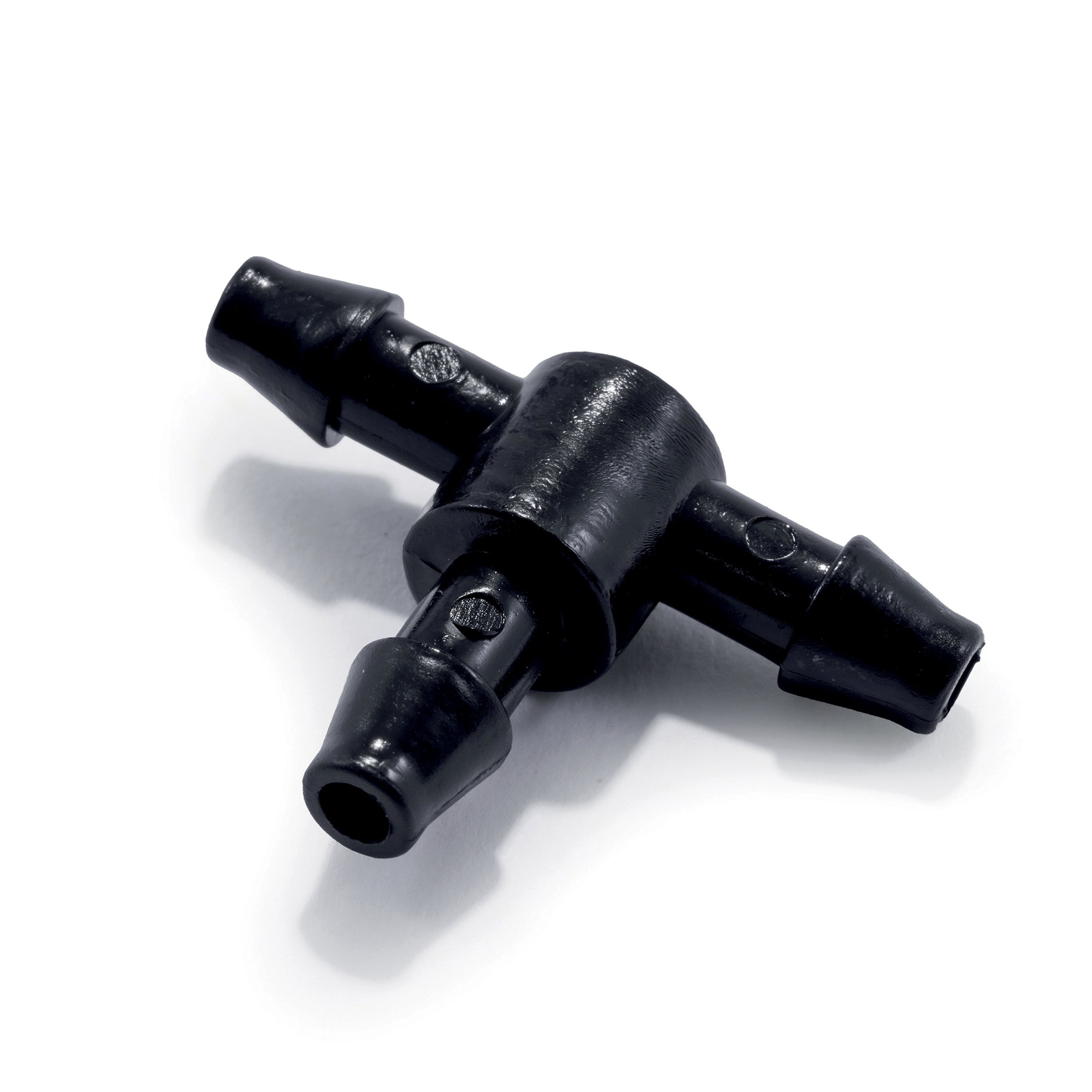 T-Stück schwarz für 4 mm Schlauch