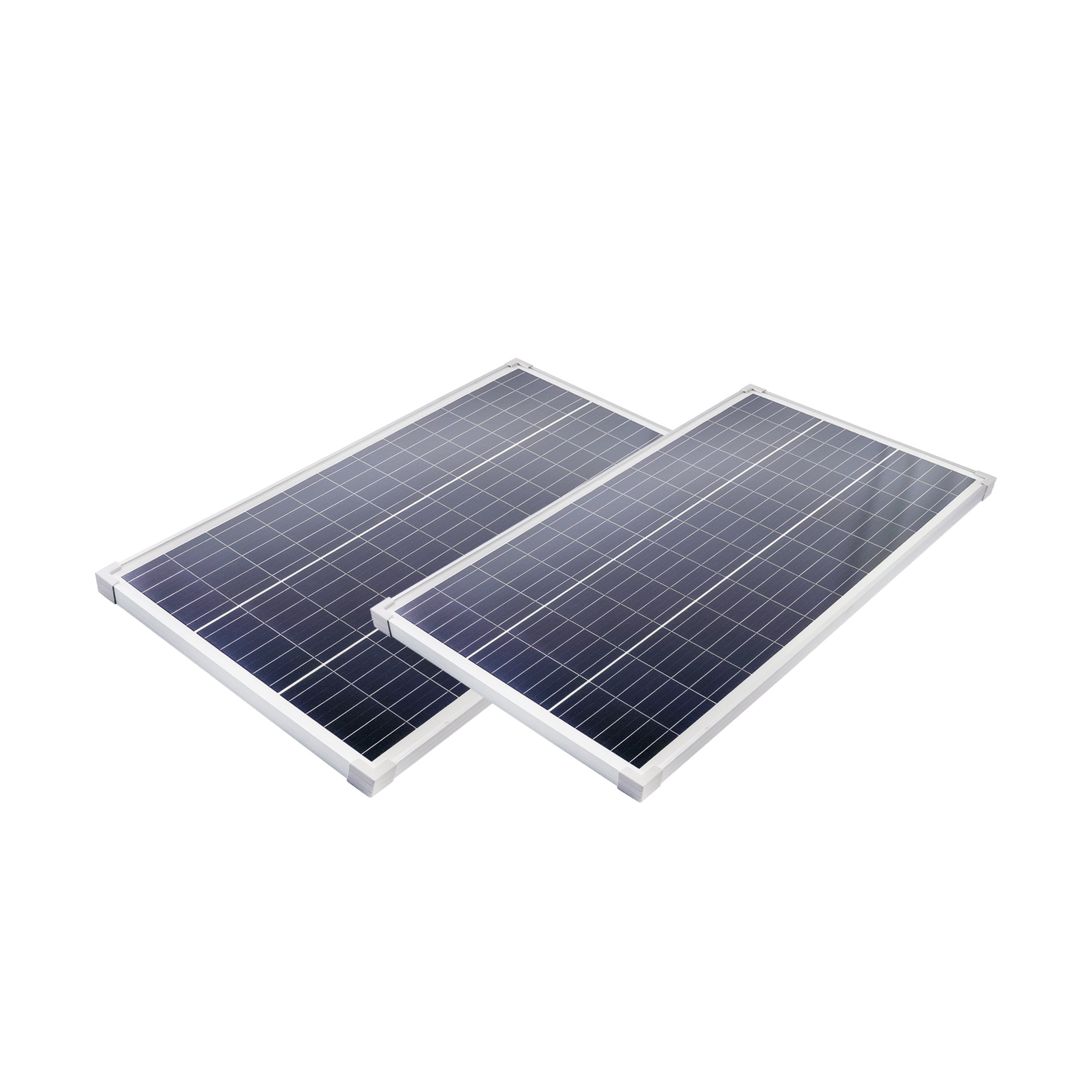 Solarmodul 2er-Set 80 Wp / 18 V mit Stecker 2-polig groß