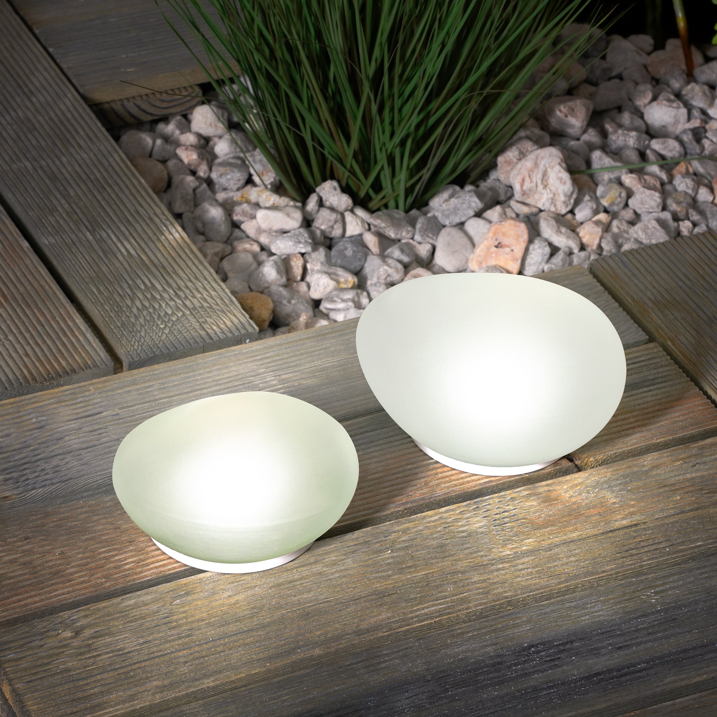Solar Glas-Leuchtsteine im 2er-Set