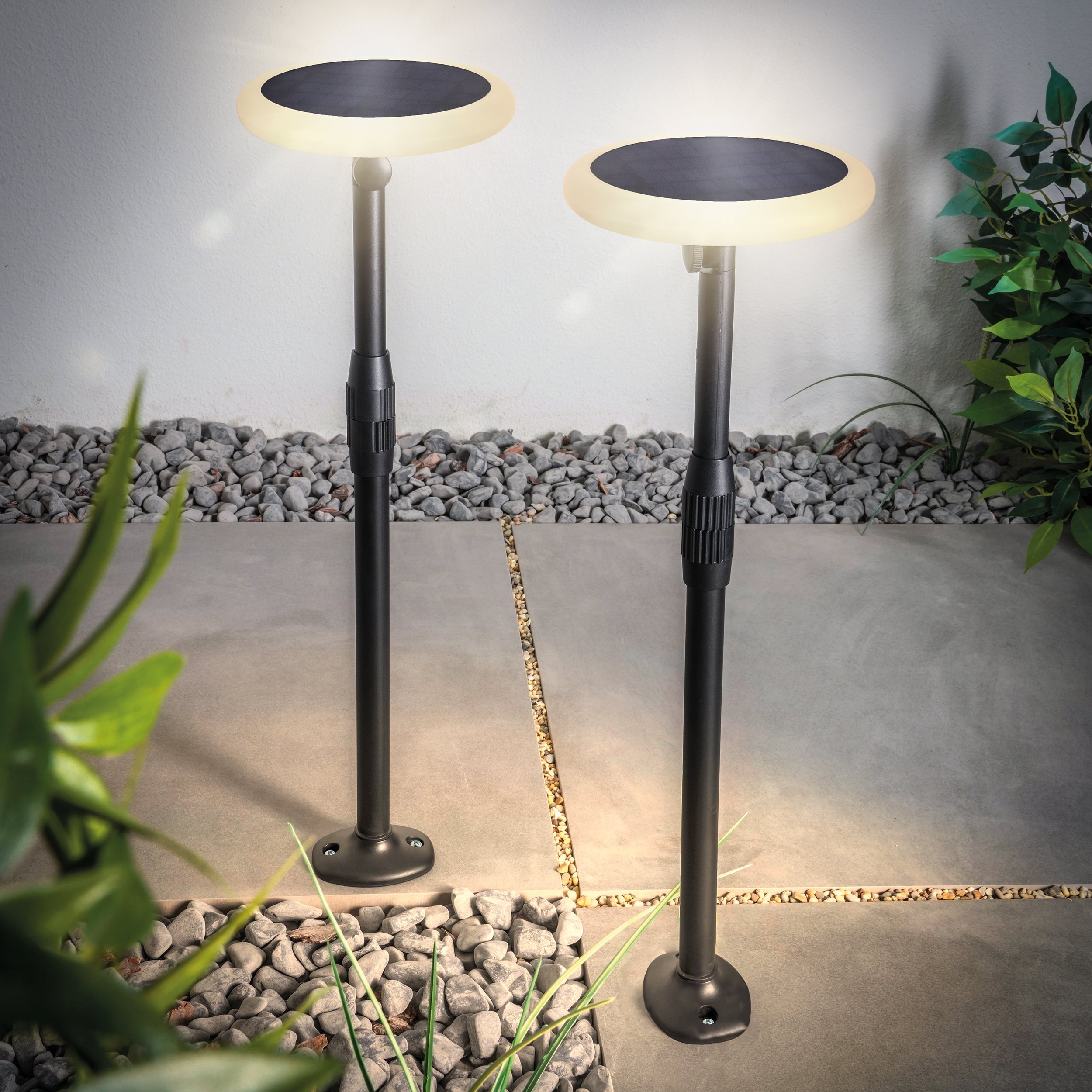 Solar Stableuchten im 2er-Set, flexibel einstellbar