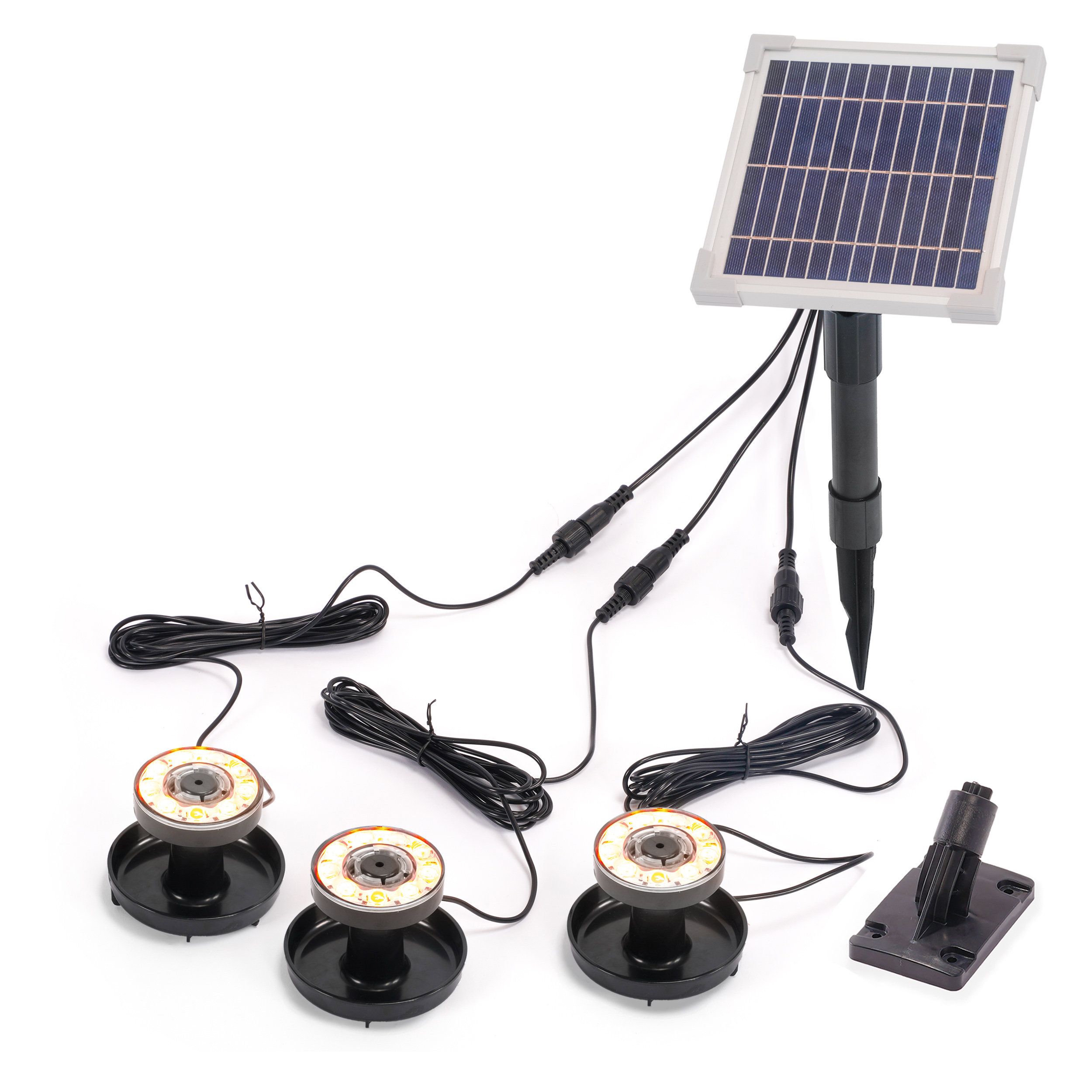 Solarstrahler Multispot Power mit 3 Strahlern, 96 lm warmweiß