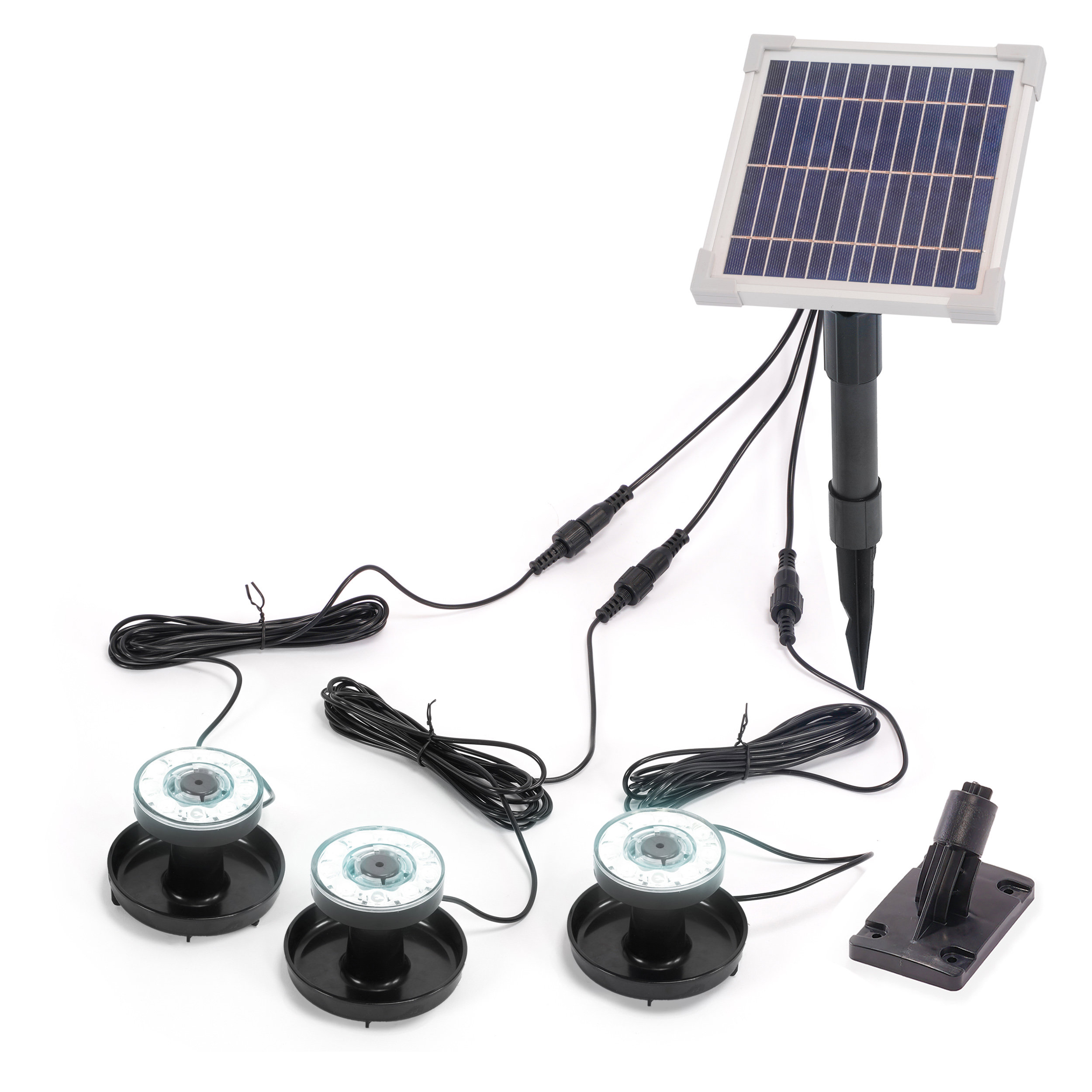 Solarstrahler Multispot Power mit 3 Strahlern, 96 lm kaltweiß