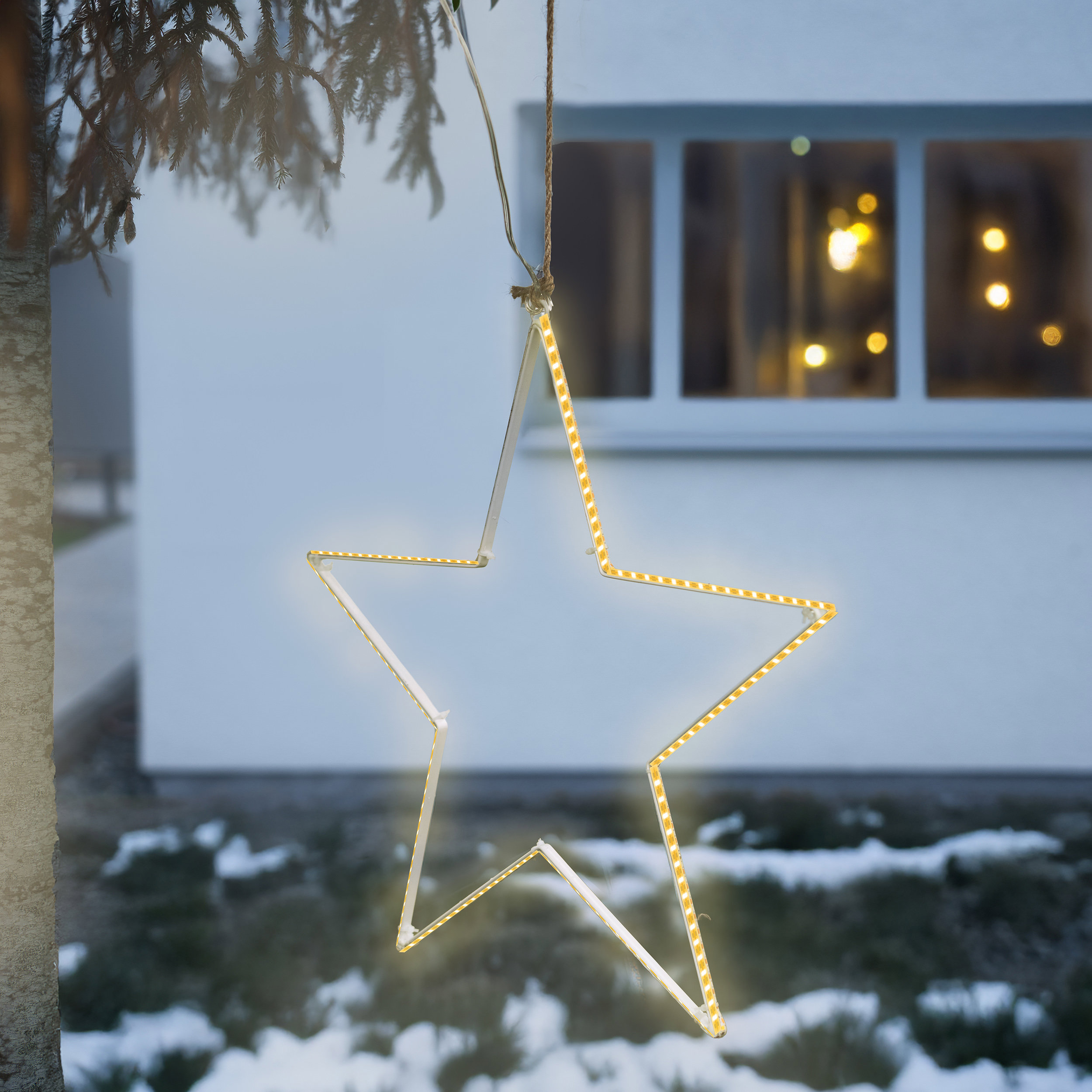 Solar Leuchtstern Ø 40 cm mit 180 warmweißen LEDs