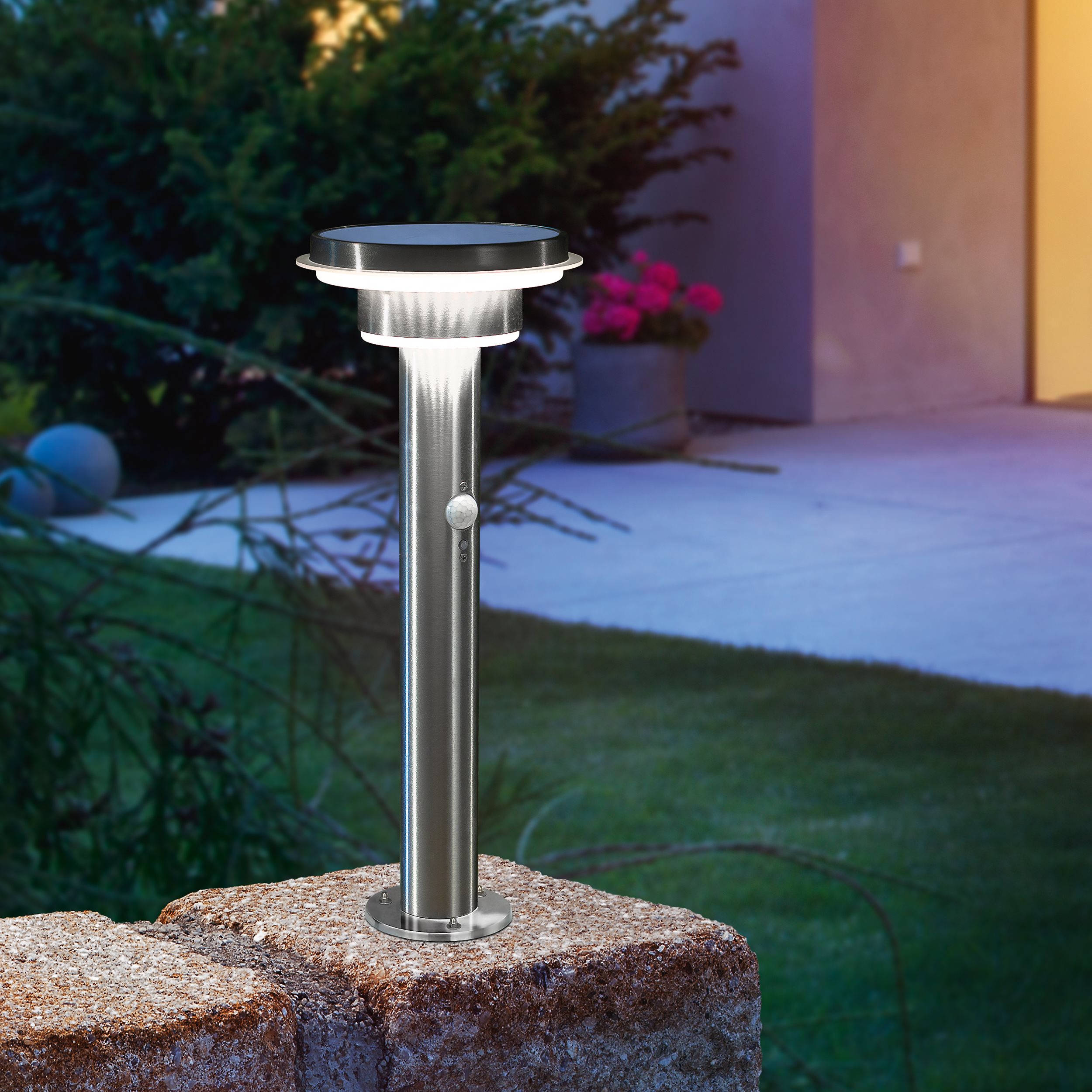 Solar Standleuchte Tini 45 mit Bewegungssensor