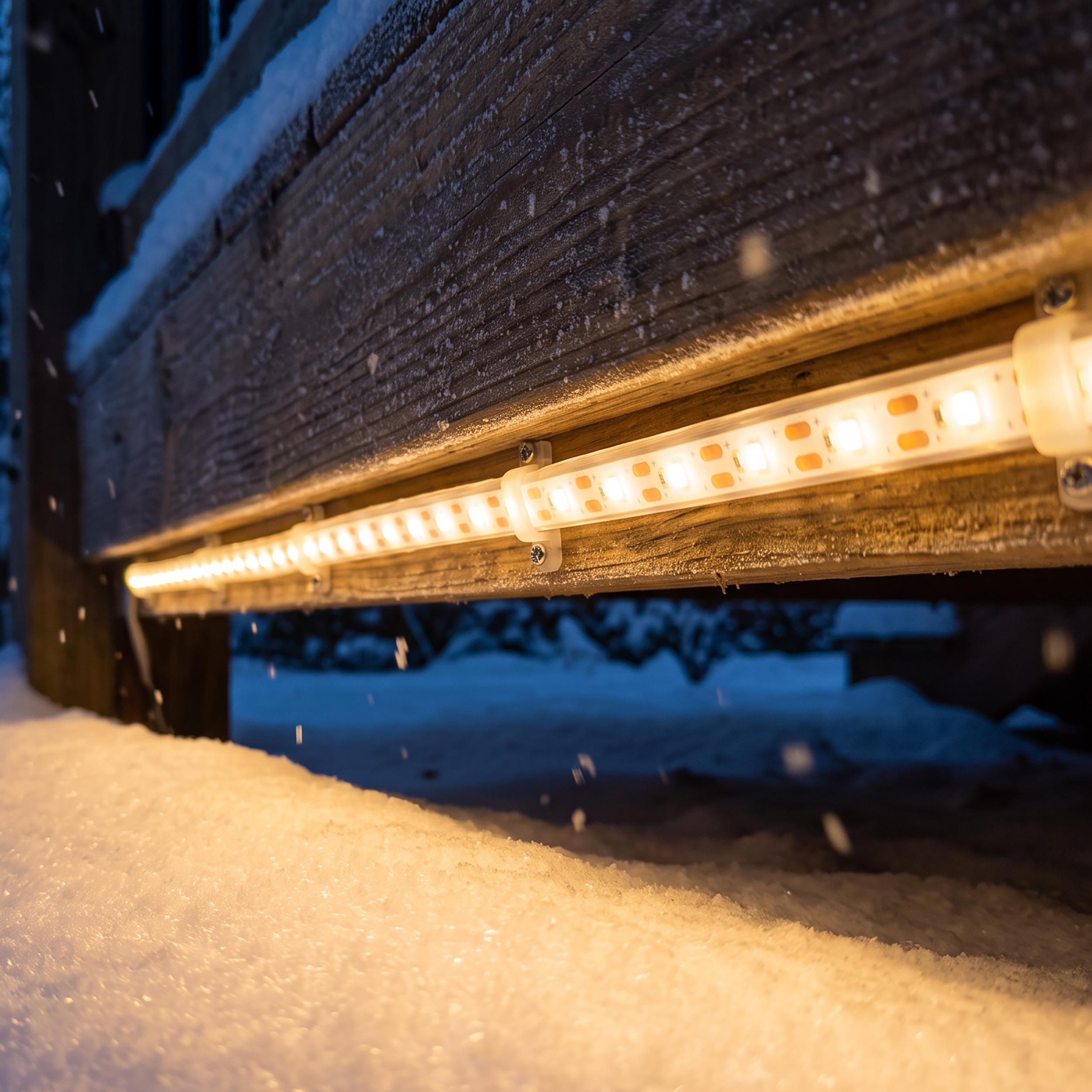 Solar LED-Lichterband mit 300 warmweißen LEDs