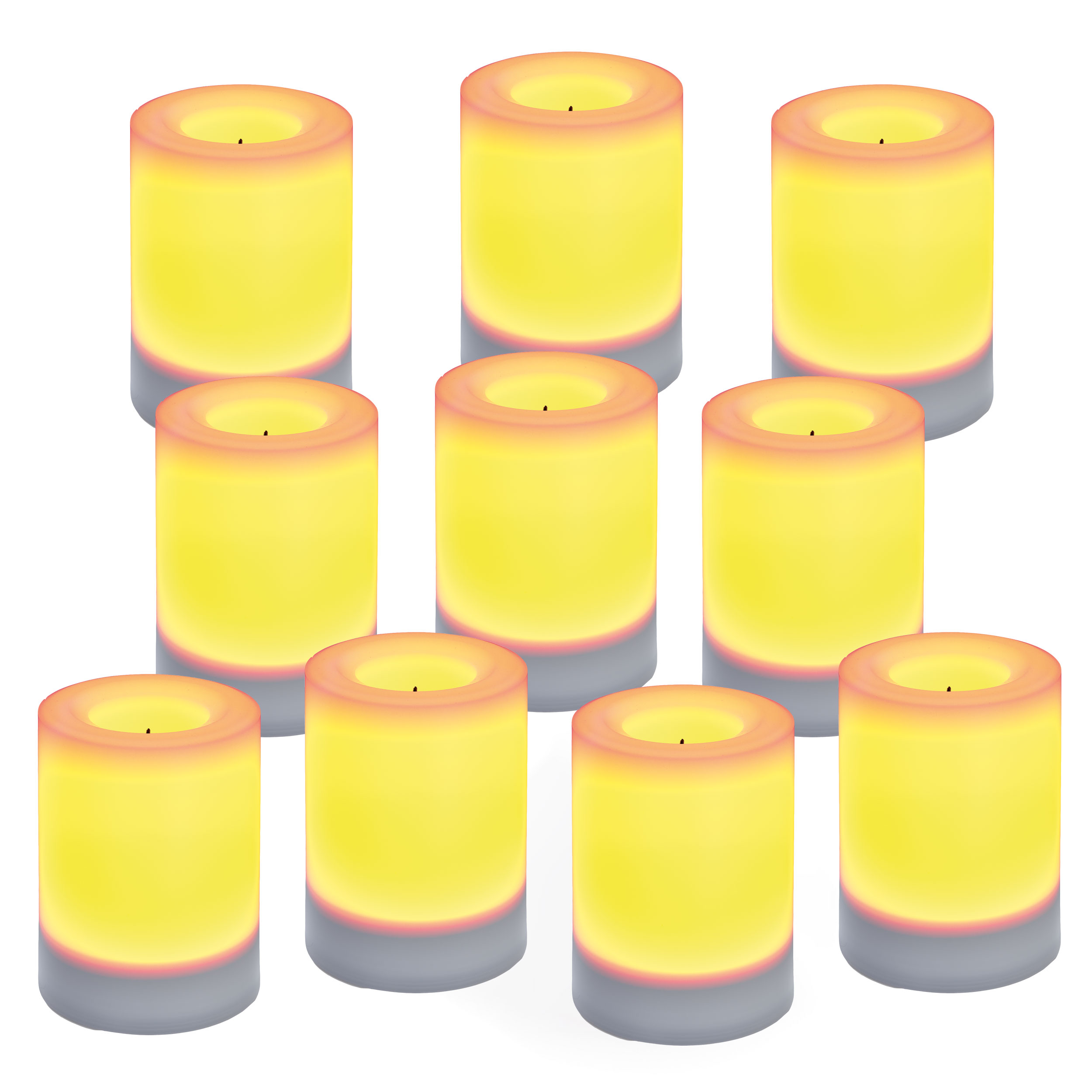 10er Set Solar Leuchtkerze mit Flammeneffekt