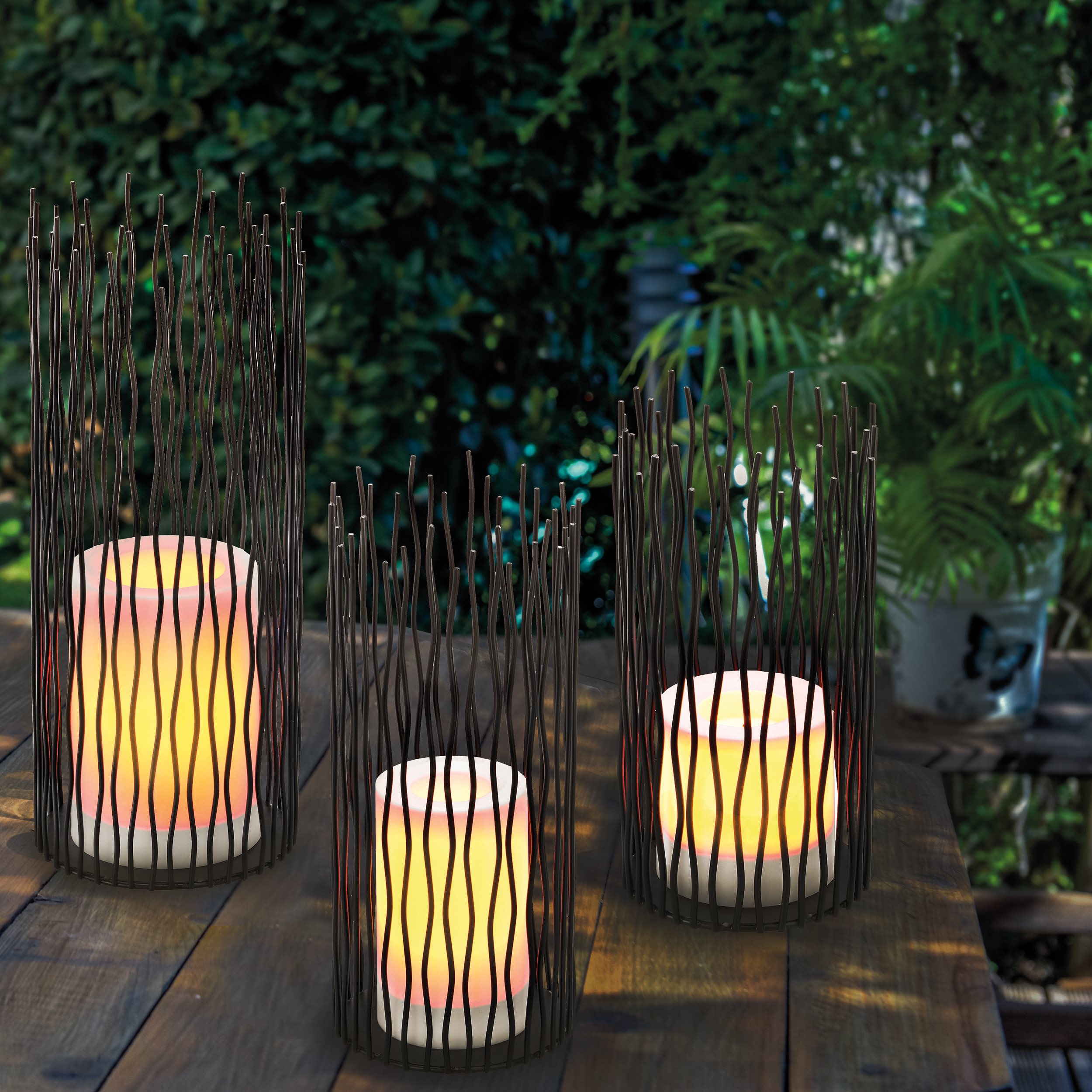 Solar Deko-Tischleuchte Bamoko im 3er-Set