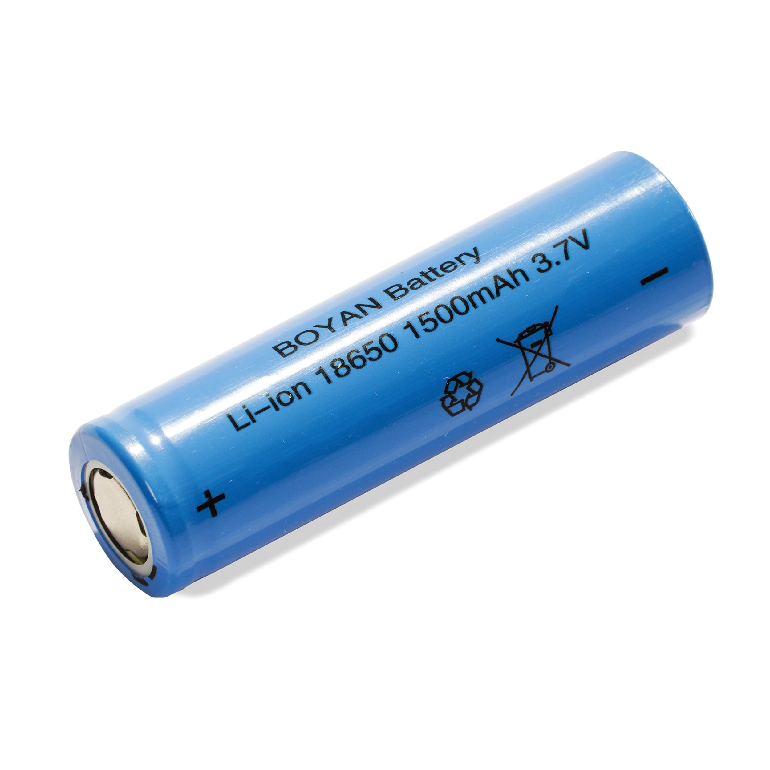 Akku Li-Ion 3,7 V 1500 mAh - Baugröße 18650 "Flat Top"