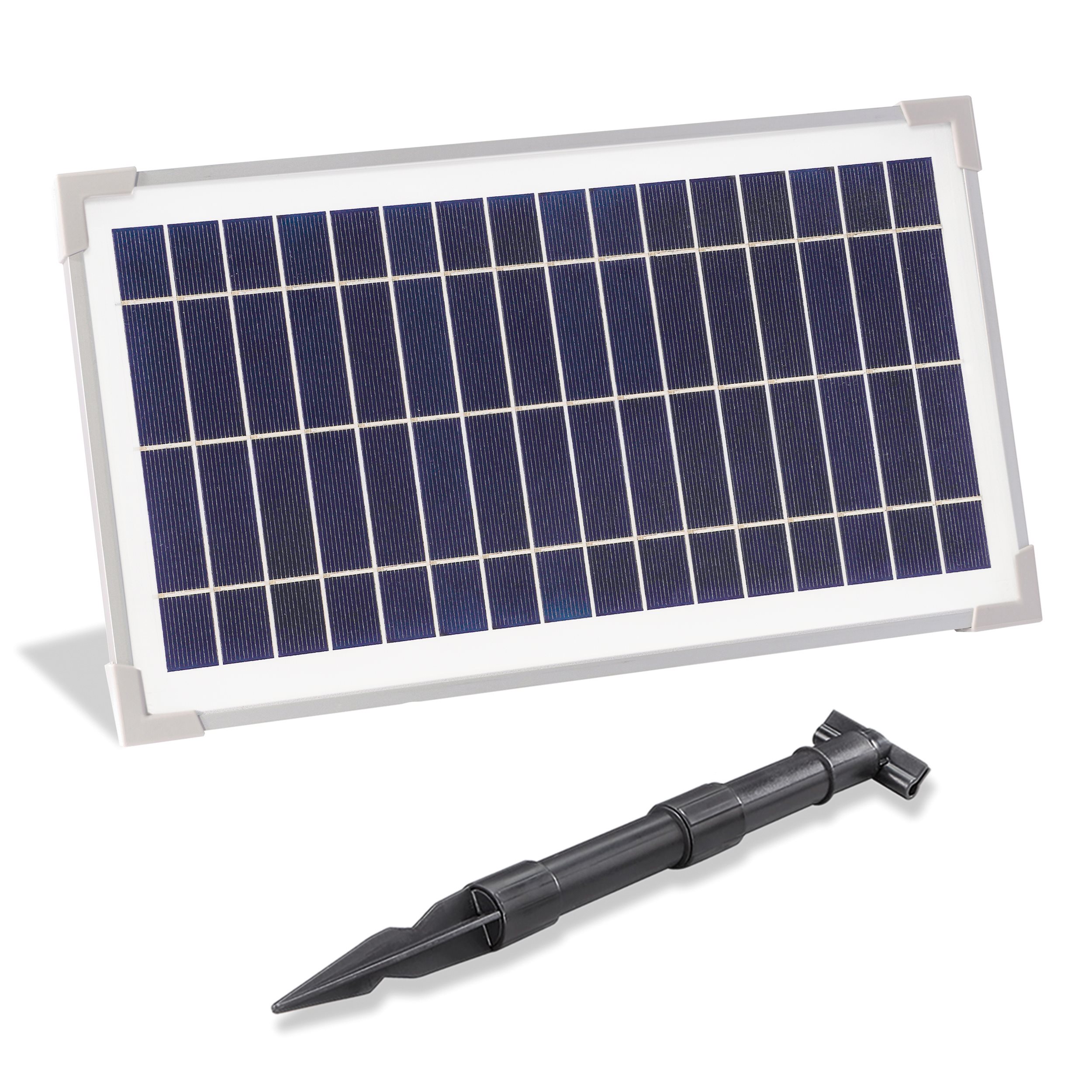 Solarmodul 8 Wp / 8 V mit Stecker 2-polig rund