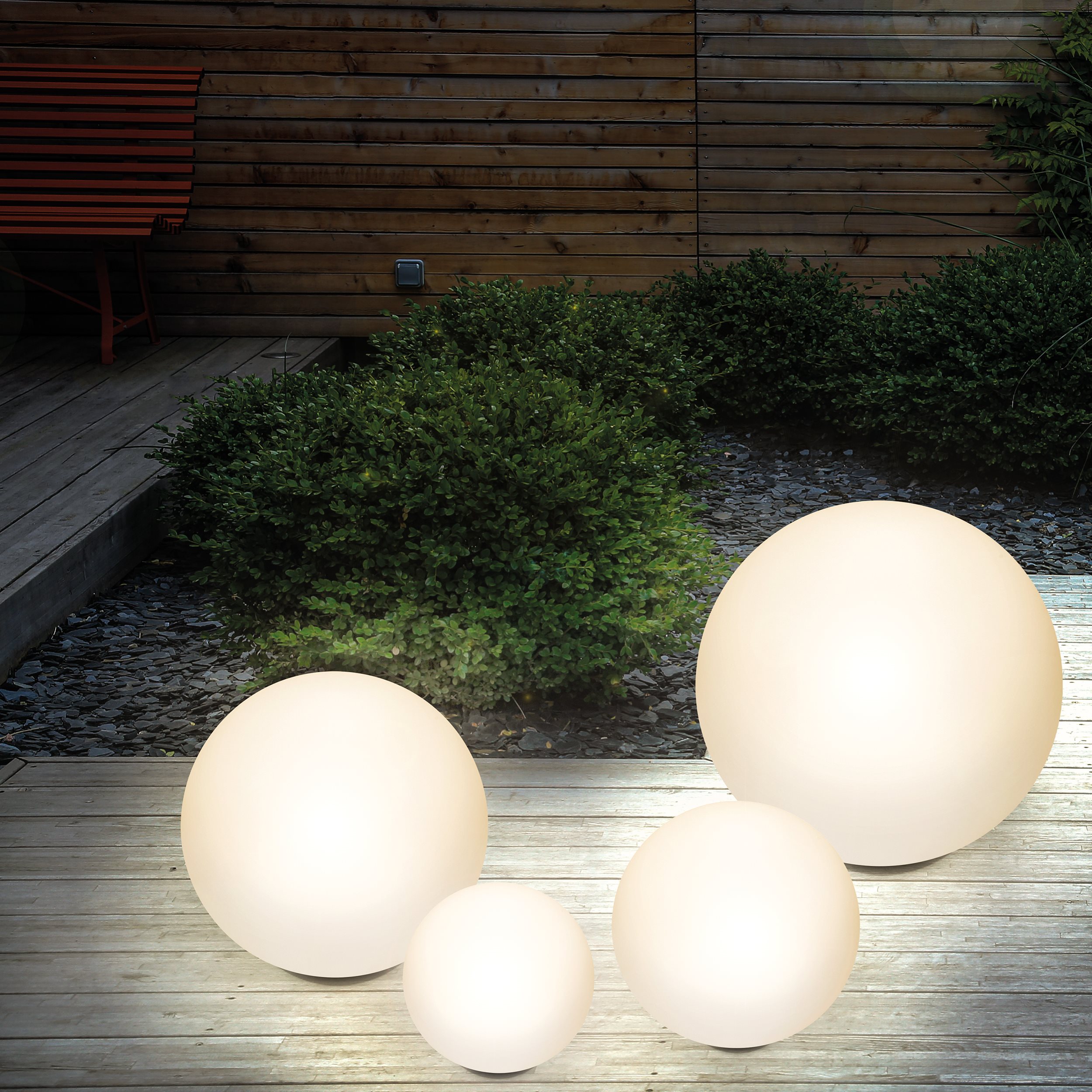 Solarkugeln Siena im 4er-Set - ⌀ 20 bis 50 cm