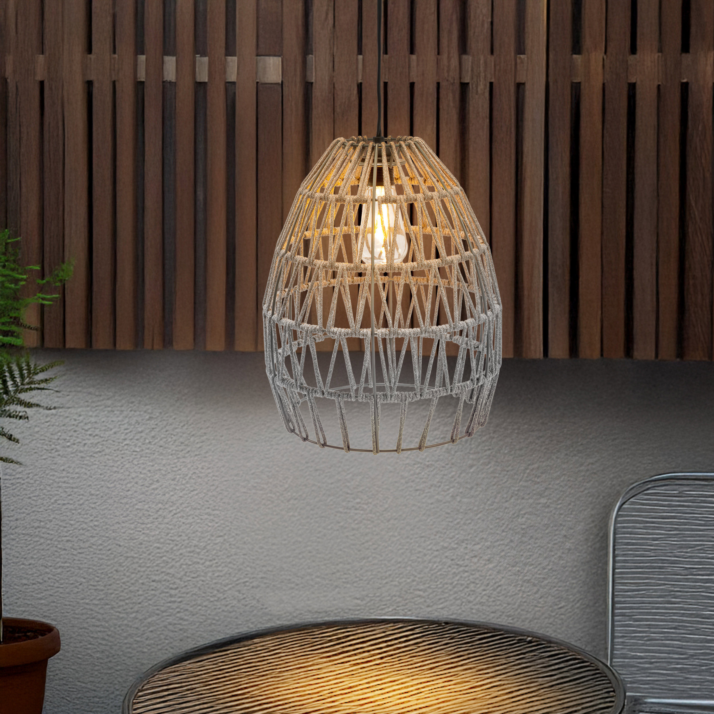 Solar Hängeleuchte Sarabu warmweiß