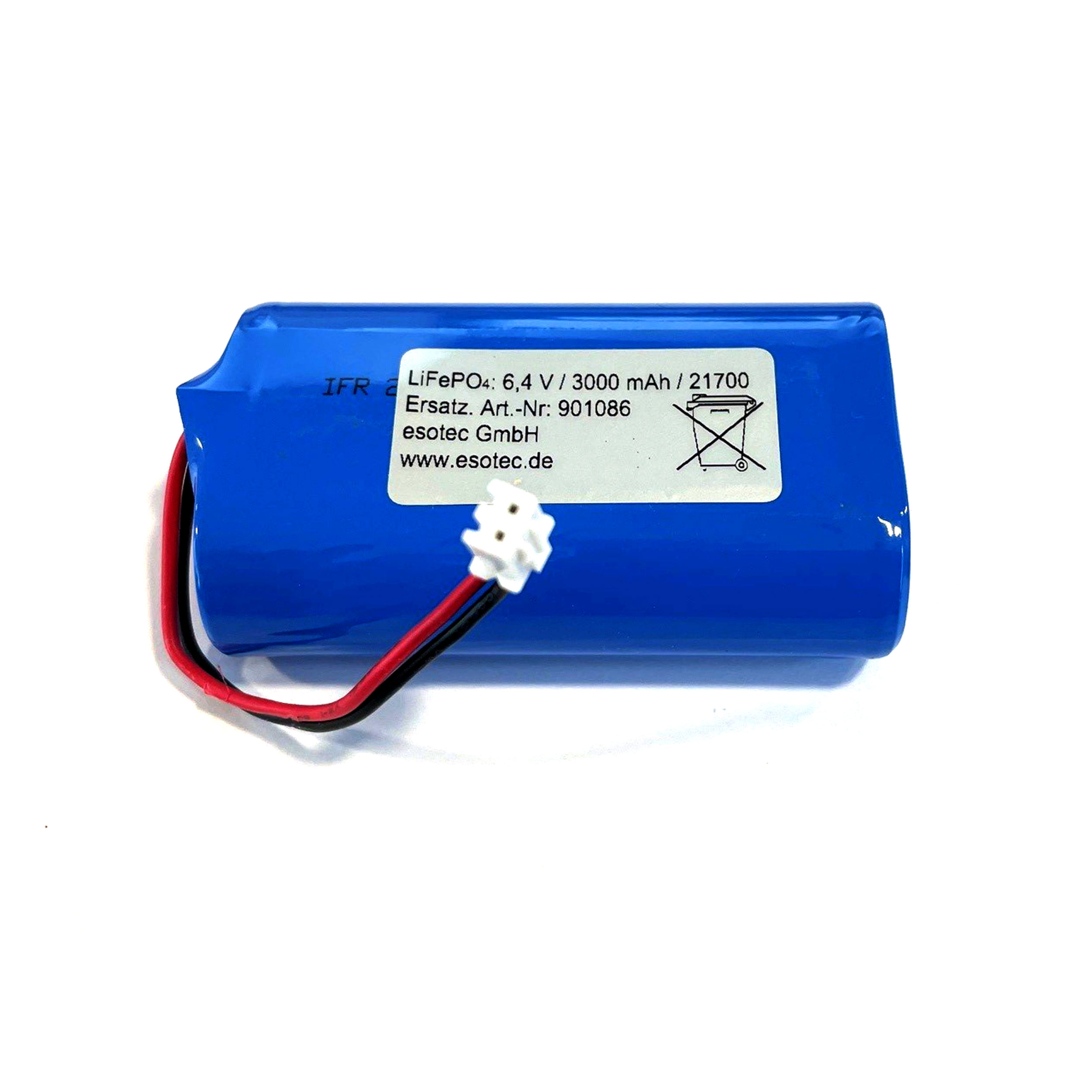 Akku LiFe 604 V/ 3000 mAh/ 19,2 Wh (21700) Kabel weiße Buchse