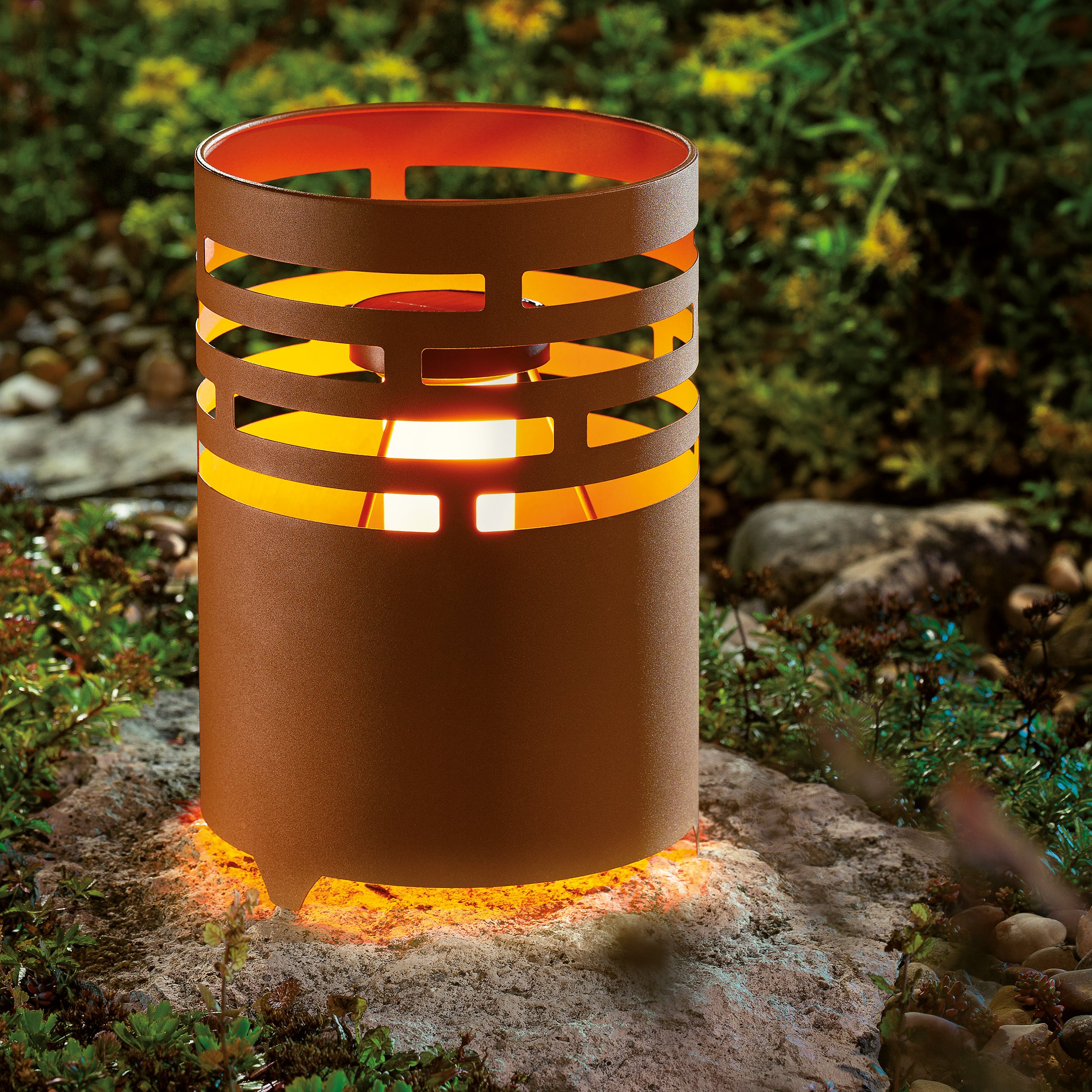 Rostfarbene Solar Feuerstelle Ottawa ⌀ 22 cm