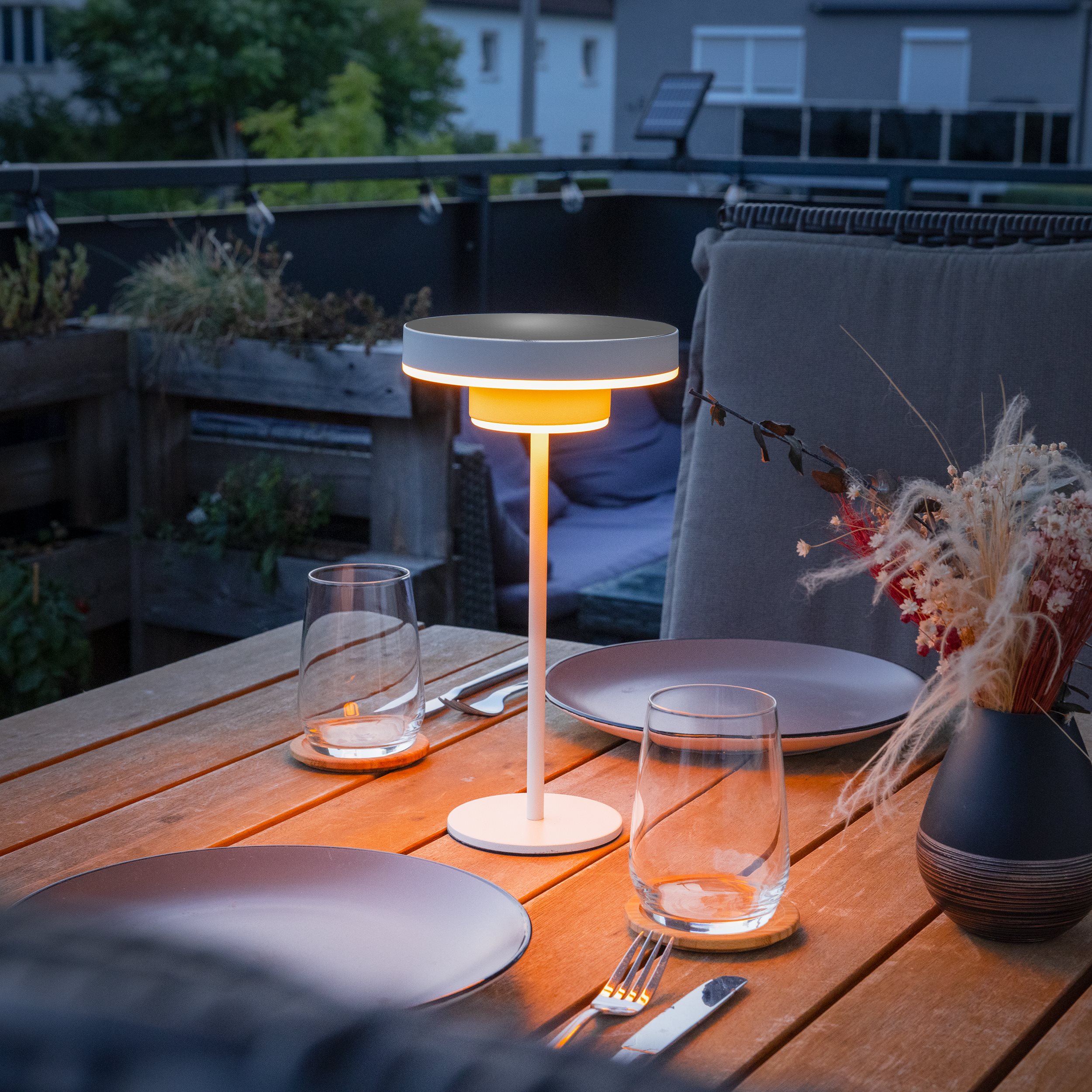 Solar Sensor Tisch- und Leseleuchte Lina, dimmbar