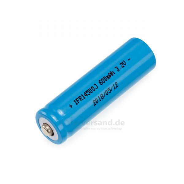 Ersatzakku Li-Fe-Po 3,2V 600mAh 1,92Wh Größe 14500 - 901020