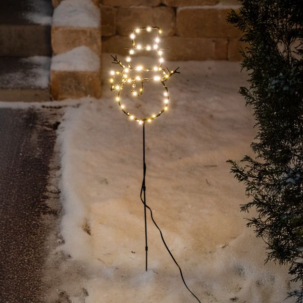 Solar Gartenstecker "Schneemann" mit 60 LEDs