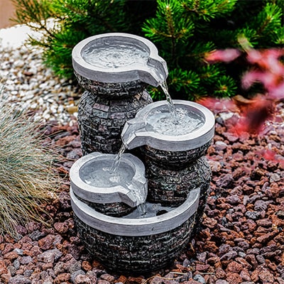 Solar Kaskadenbrunnen für den Garten