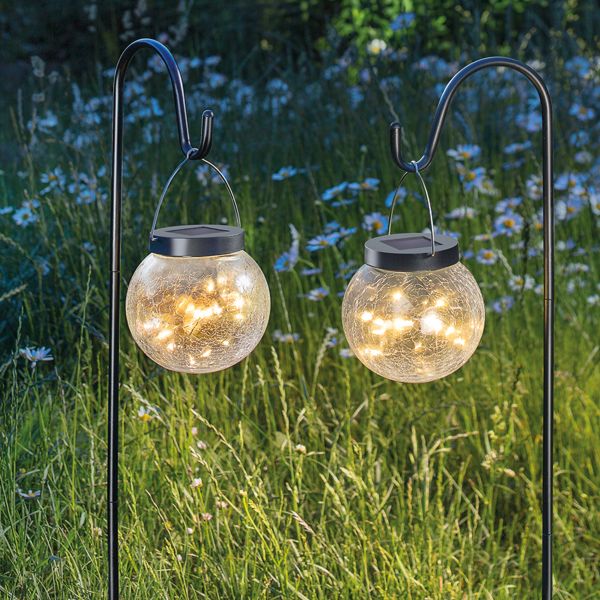 Solar Hängeleuchten Smart Globe 2er Set