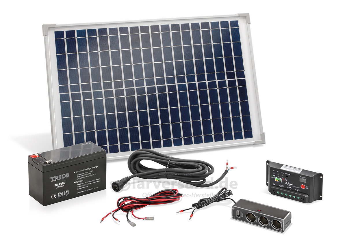 Komplettset 2x140 Watt Solarmodul 20A Laderegler Kabel Stecker Solar  Photovoltaik Inselanlage, Solarsets / Komplettangebote, Solarmodule