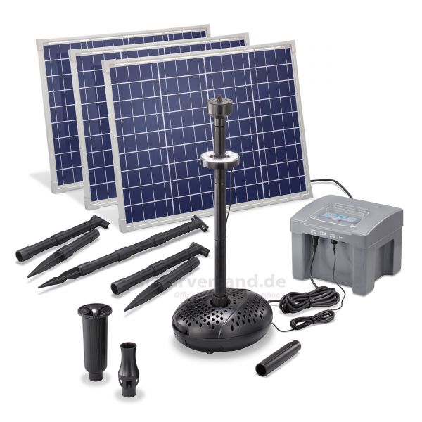 Solar Teichpumpenset 150/3500 LED Professional proBatt max