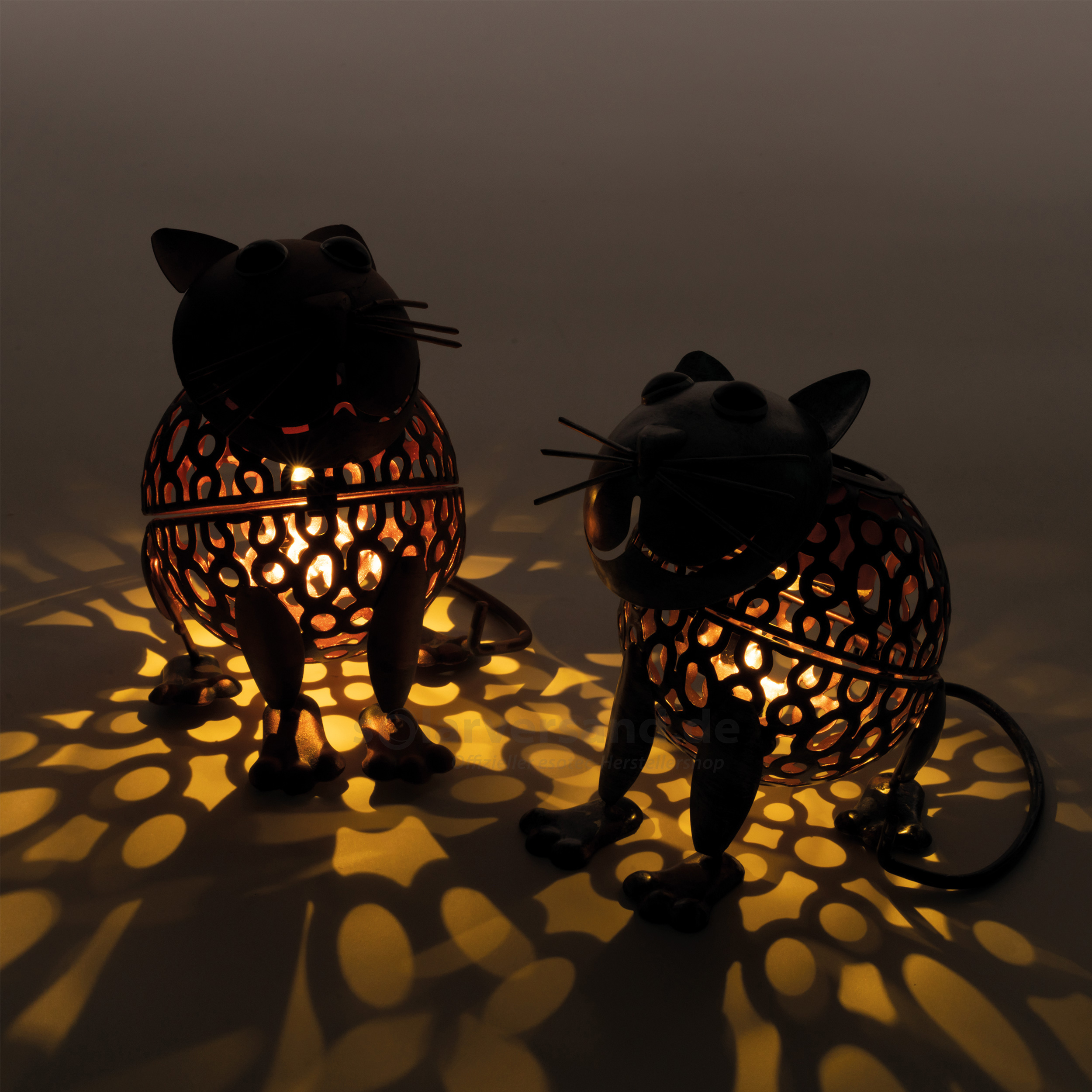 Solar Deko-Figuren Katzenpaar Koko & Kiki aus Metall