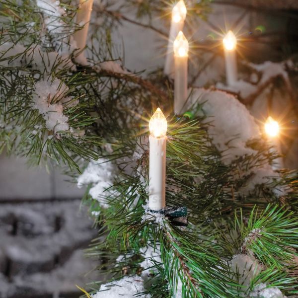 Solar Weihnachtsbaum Lichterkette mit 20 Kerzen