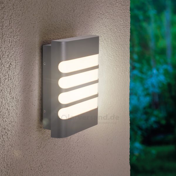 LED-Außenwandlampe Julia in grau