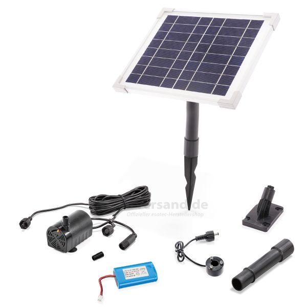 Solar Pumpensystem mit LED Licht für Deko-Brunnen und Wasserspeier