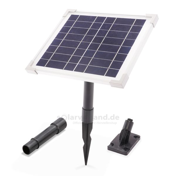 Solarmodul 6 Wp/ LiFe/ Stecker 2-polig rund inkl. Halterung ohne Akku