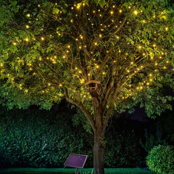 Solar Premium Lichterkette mit 200 LEDs warmweiß