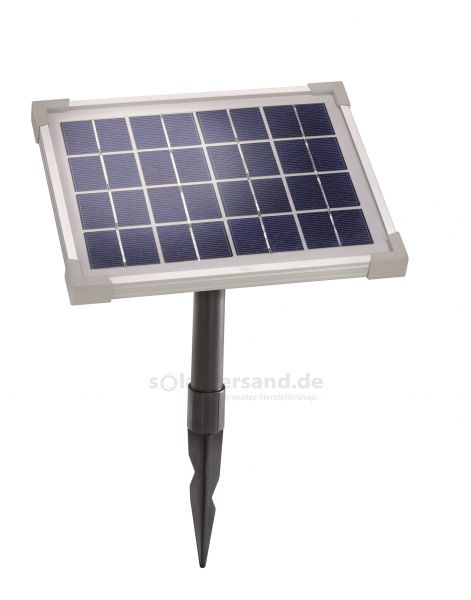 Solarmodul 5Wp 8V Buchse 2-polig rund inkl. Halterung