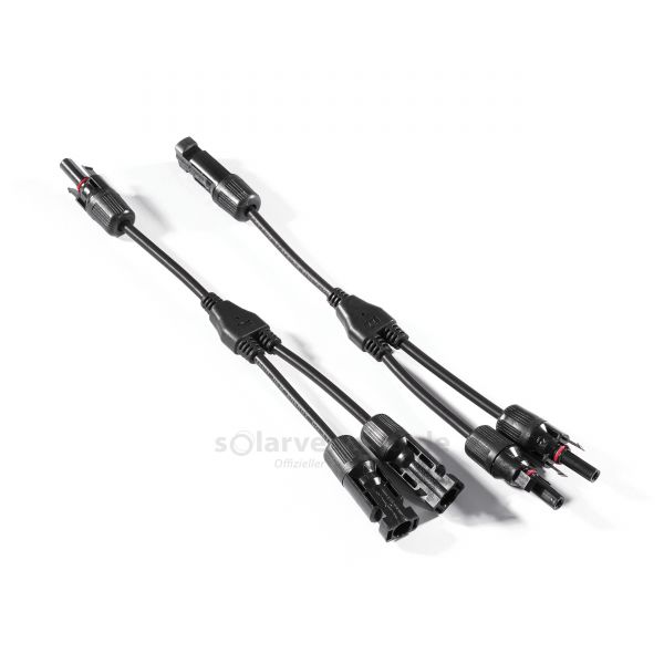 2-fach Verteiler Set mit Kabel, MC4 kompatibel